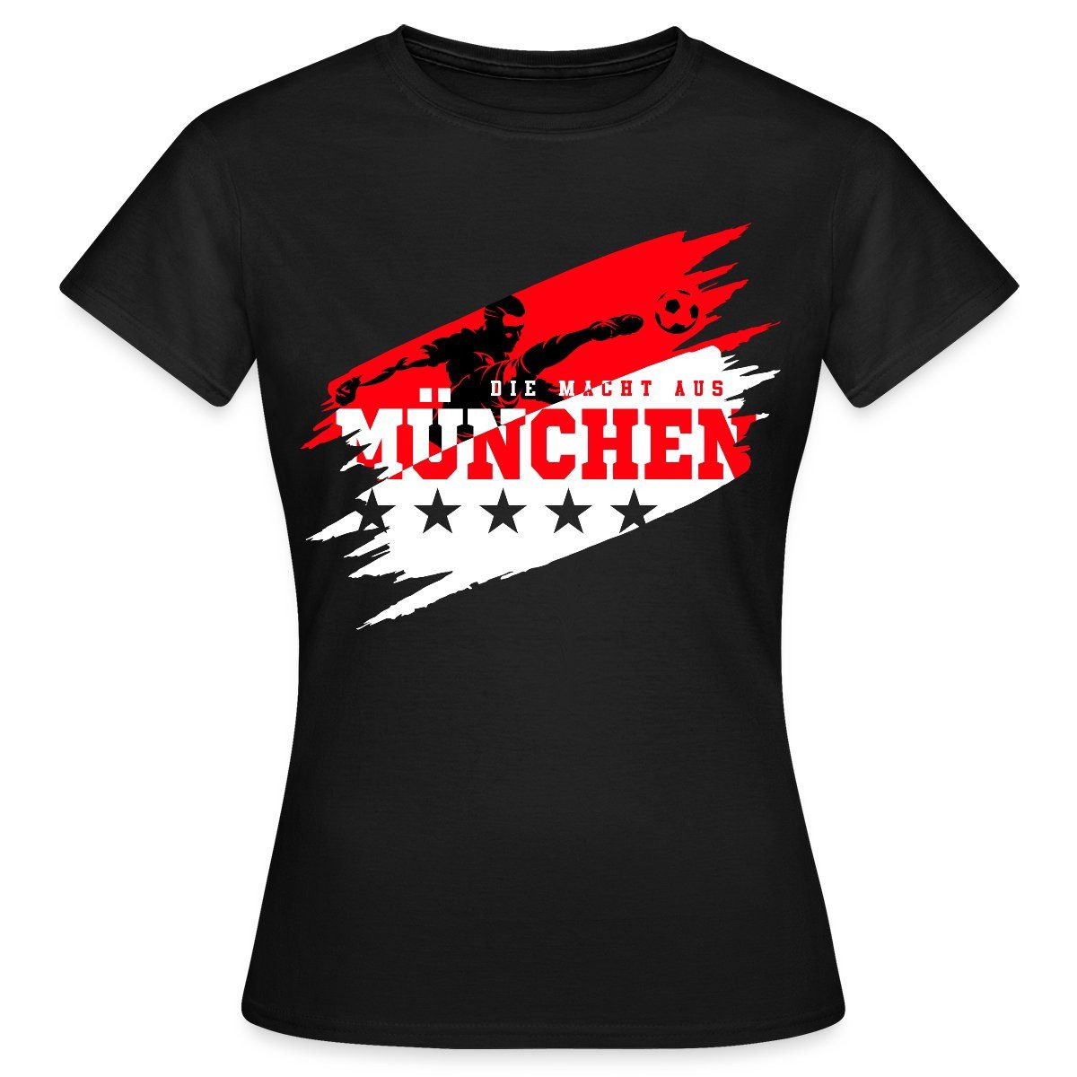 Spreadshirt T-Shirt Die Macht Aus München Ultra Fußball Fan Frauen T-Shirt (1-tlg)