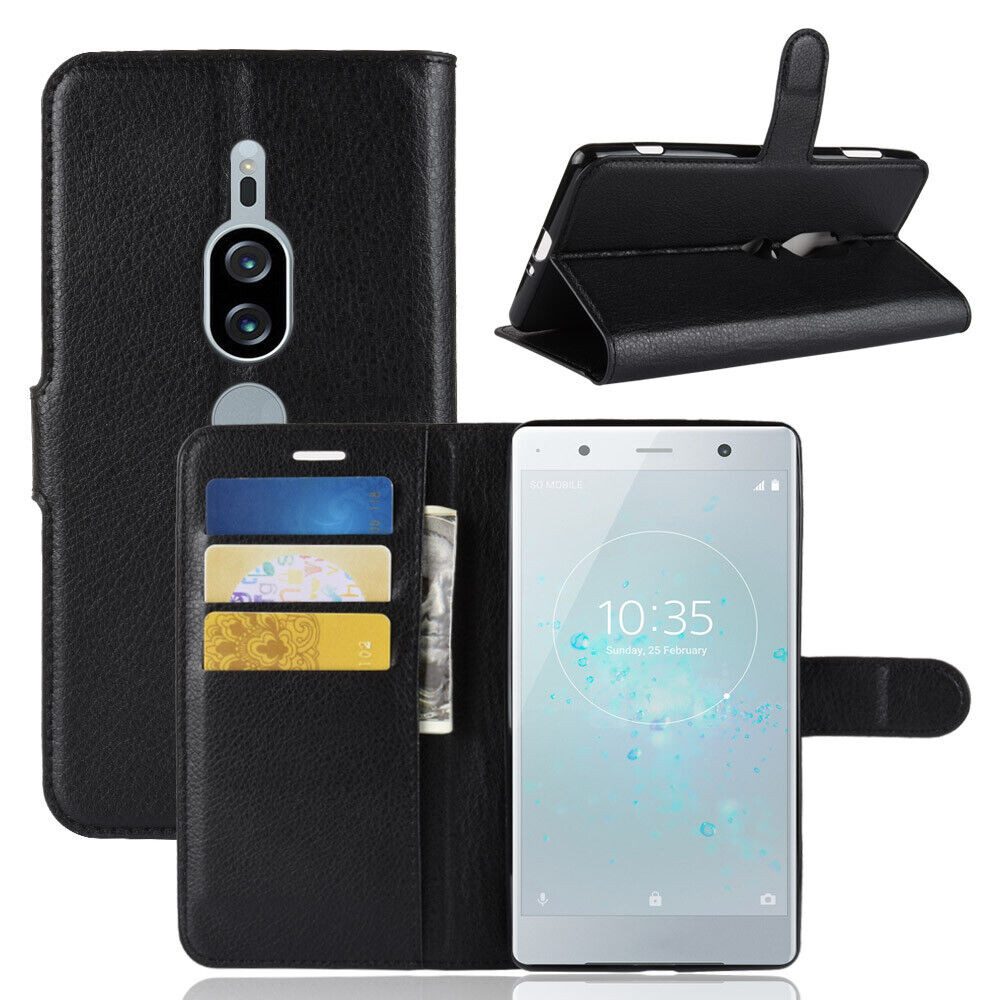 betterfon Handyhülle Handytasche für Sony Xperia Klapphülle Flip Case, 3 Kartenfächer, Magnetverschluss & Standfunktion im Lederlook