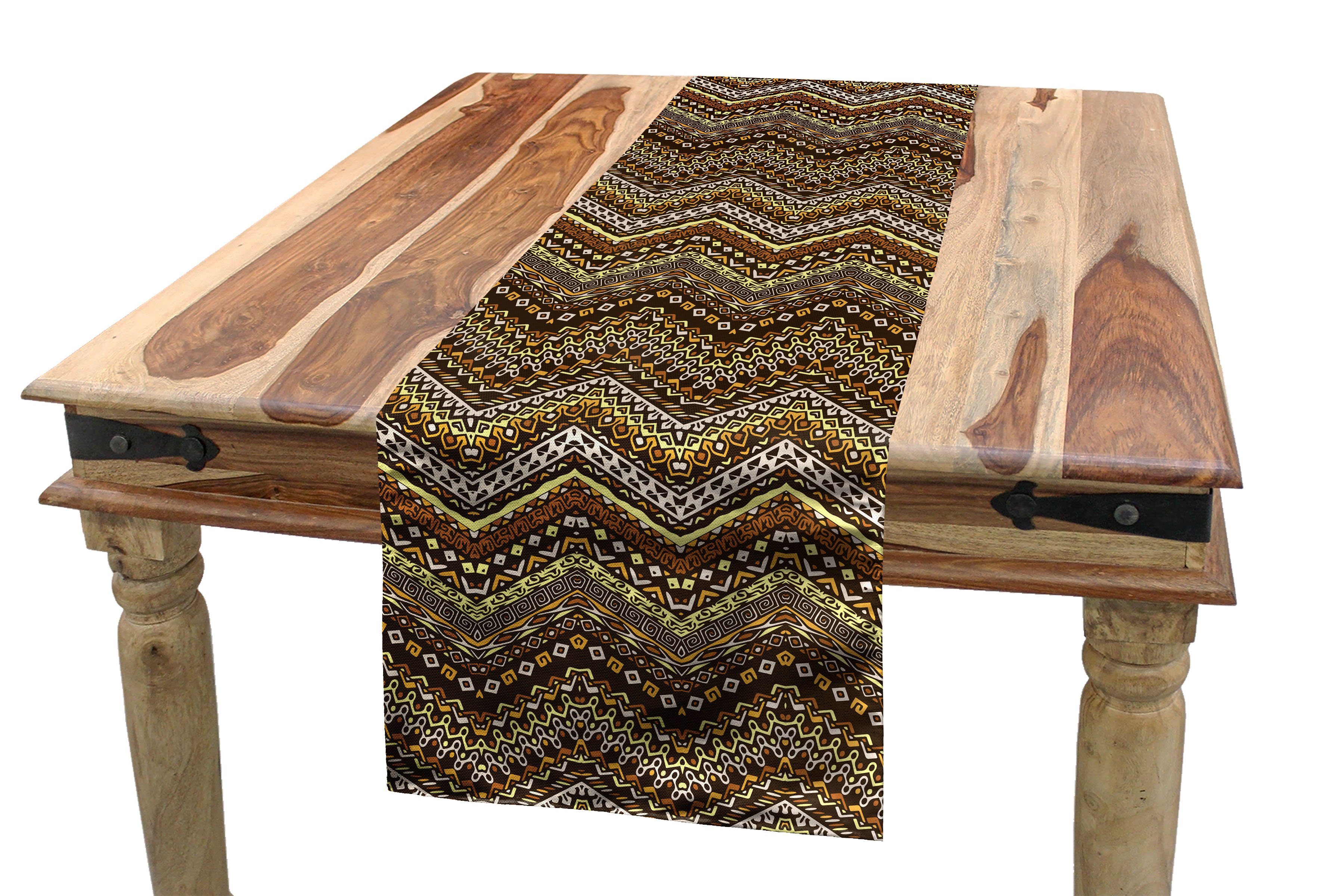 Abakuhaus Tischläufer Esszimmer Stil Sambia Tribal Rechteckiger Küche Tischläufer, Dekorativer