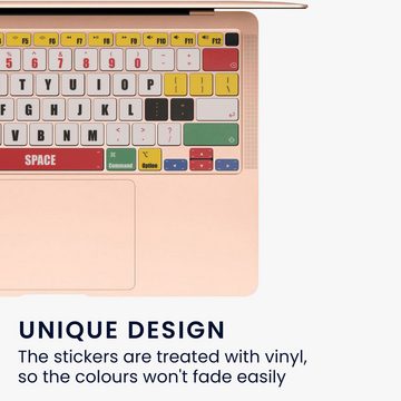 kwmobile Aufbewahrungstasche Apple MacBook Air 13 M1 (A2337) Sticker (1-tlg), Keyboard Sticker - Farb-Aufkleber für Amerikanische QWERTY Tastatur