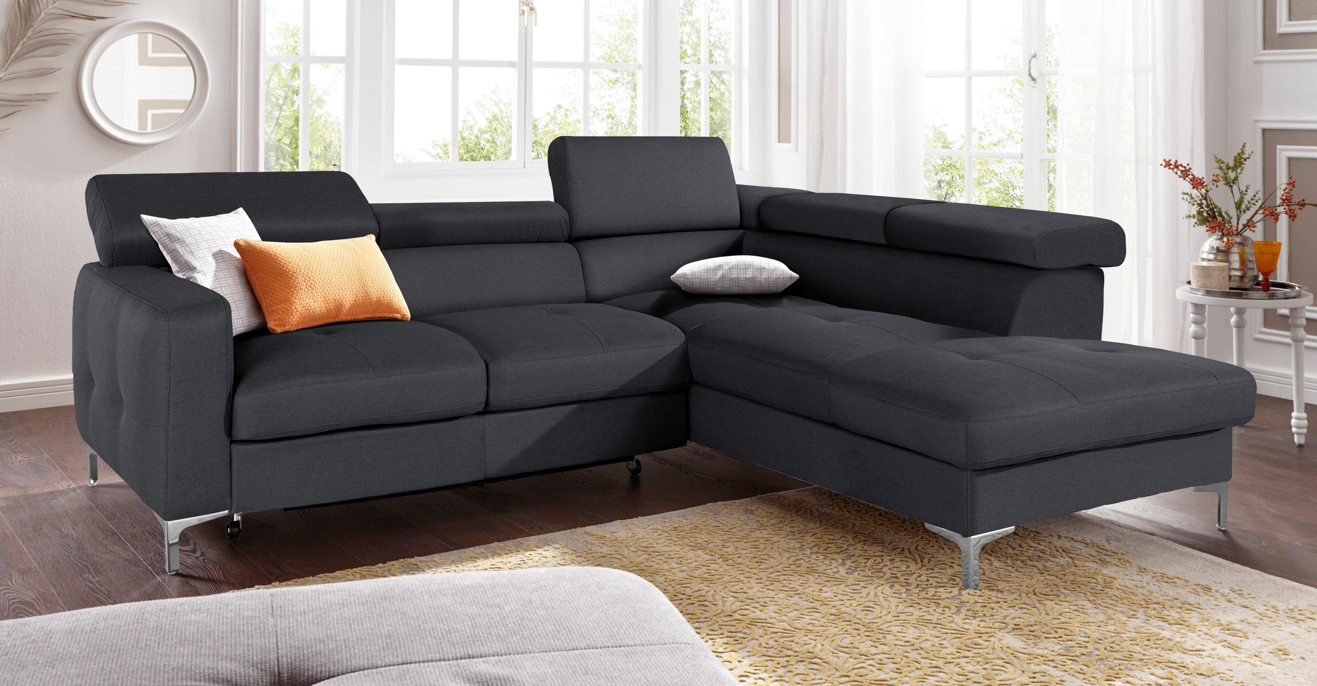 COTTA Ecksofa Sammy L-Form, mit Kopfteilverstellung, günstig online kaufen
