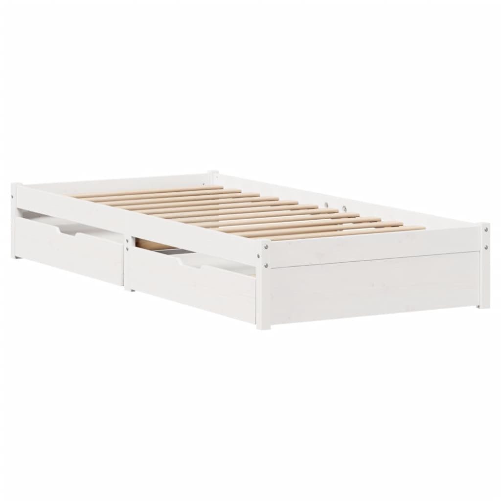 vidaXL Bett Massivholzbett ohne Matratze Weiß günstig online kaufen