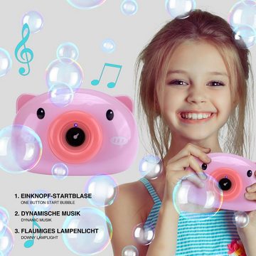 all Kids United Seifenblasenmaschine Seifenblasen-Kamera, Seifenblasen-Pistole für Kinder; Bubble-Machine
