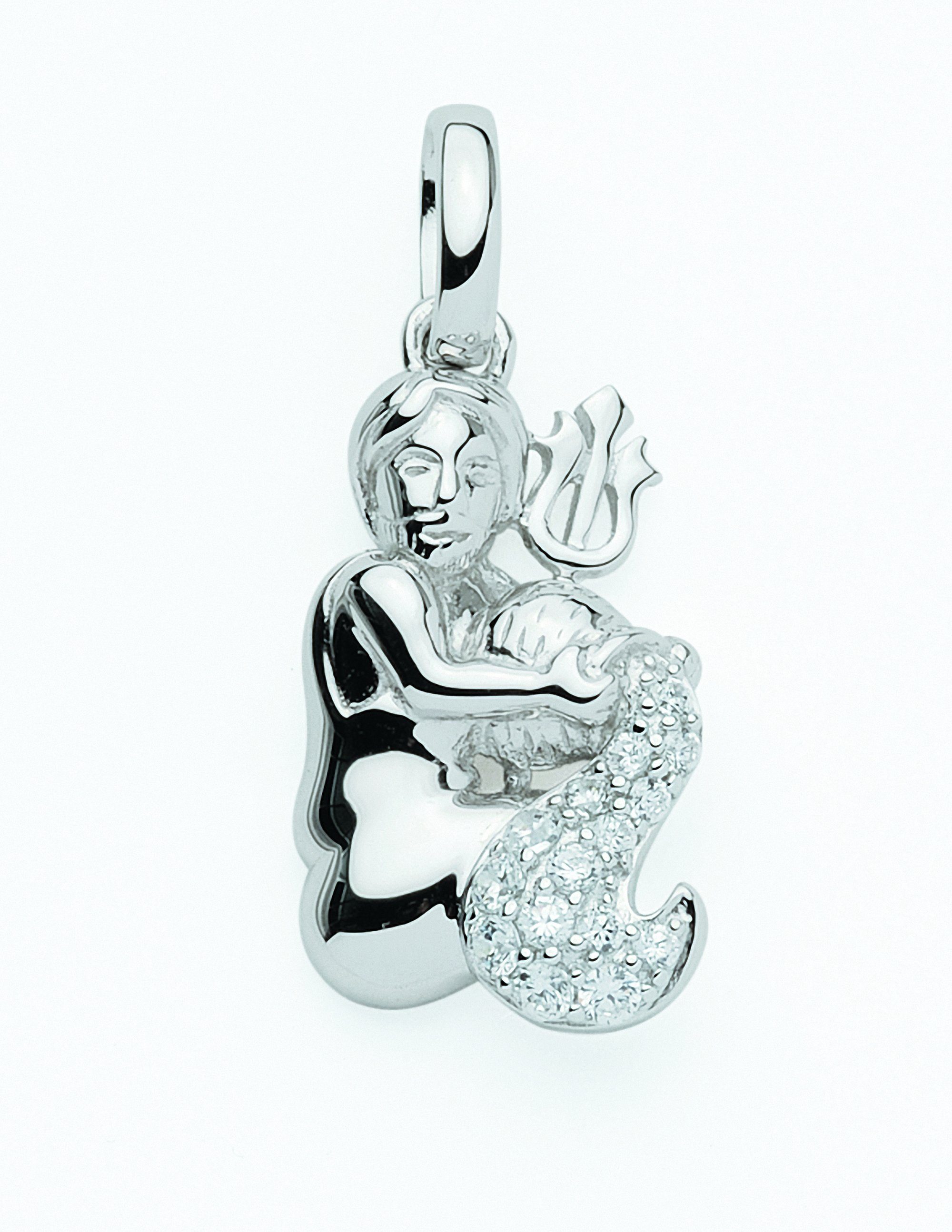Adelia´s Kette mit Anhänger 925 Silber Sternzeichen Anhänger Wassermann mit Zirkonia, Schmuckset - Set mit Halskette | Silberketten