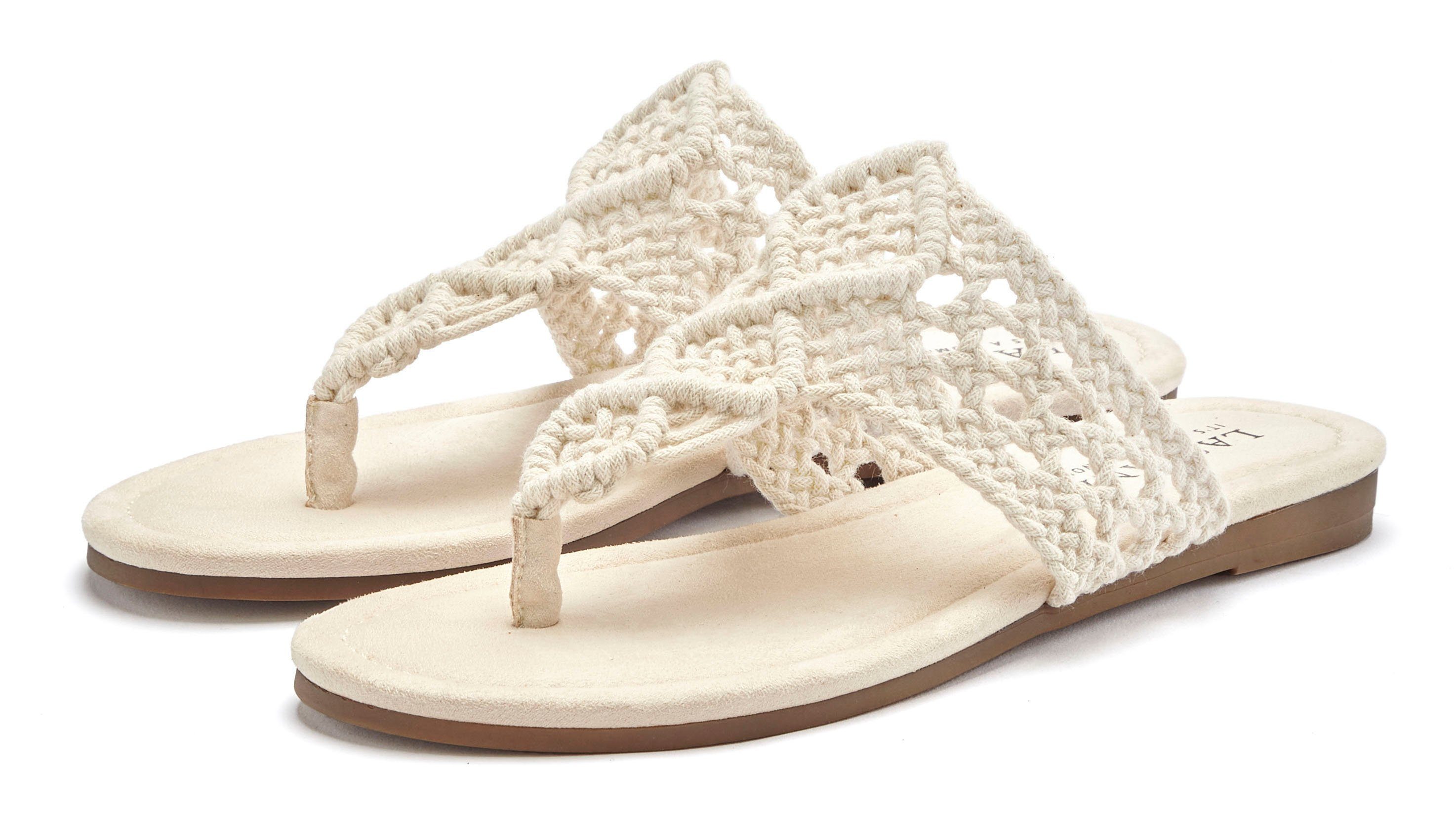 LASCANA Pantolette Mule, Sandale, offener Schuh, Zehentrenner, trendige Häk günstig online kaufen