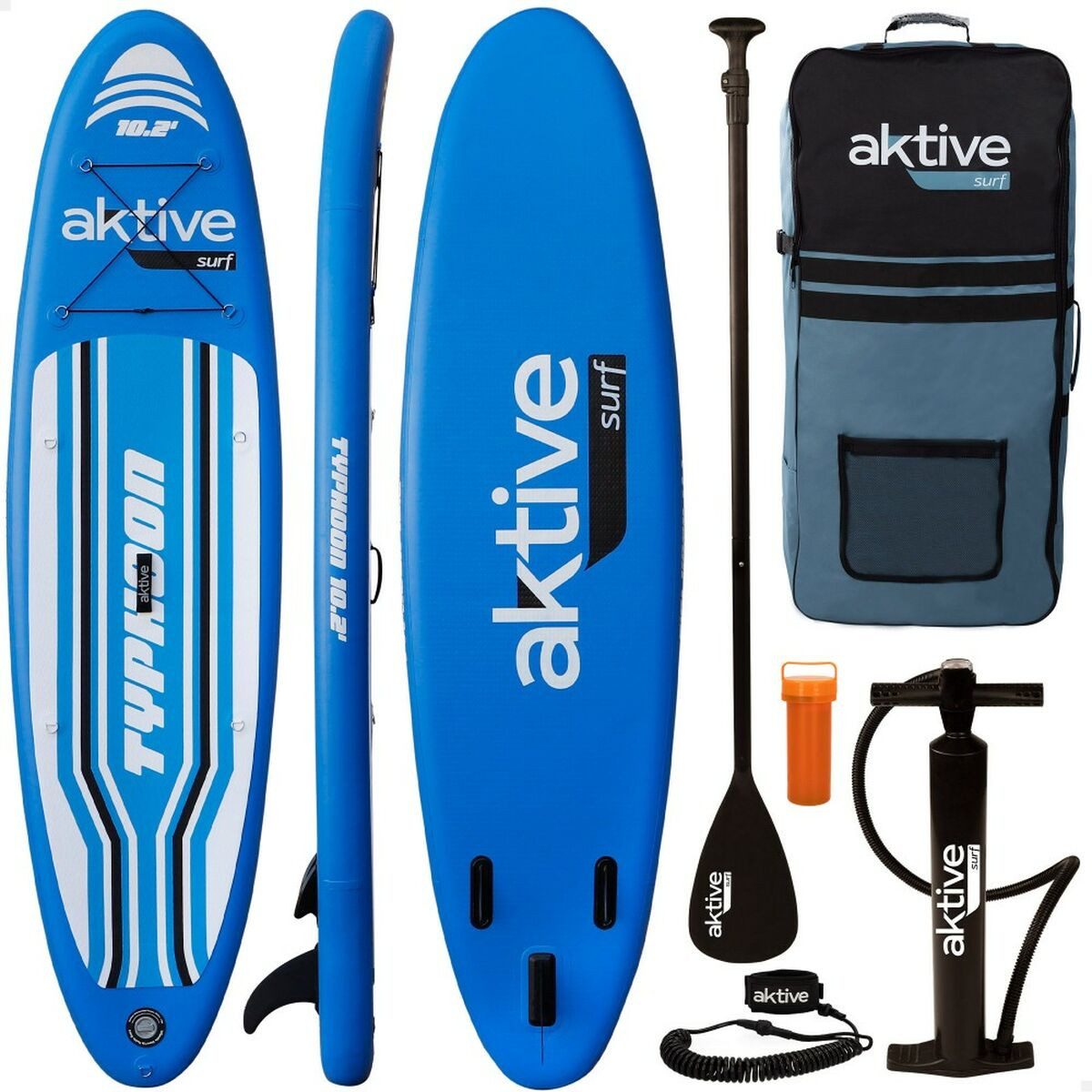 AKTIVE Surfboard Footpad Aufblasbares Paddel-Board mit Zubehör Aktive Typhoon
