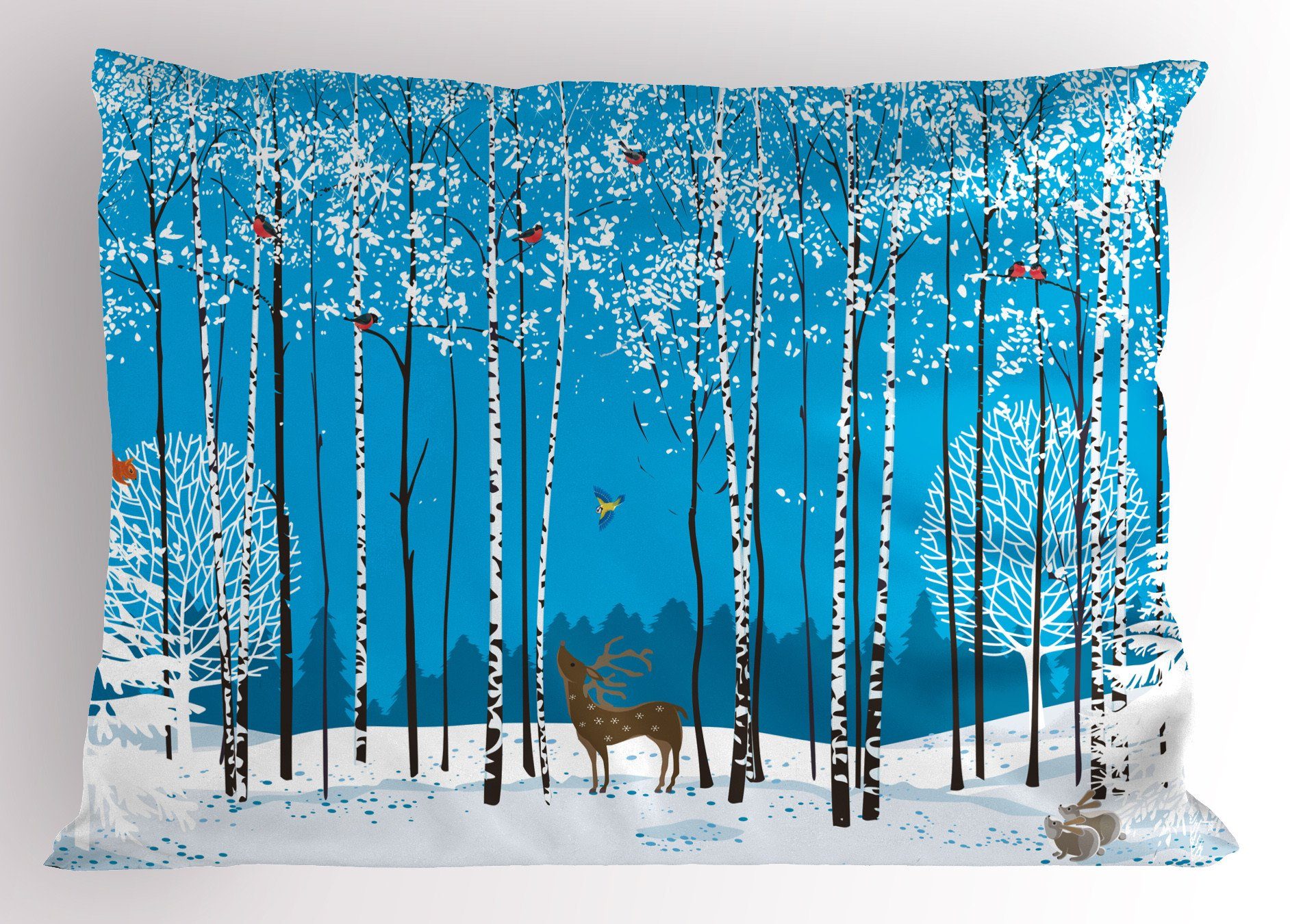 Kissenbezüge Dekorativer Standard King Size Gedruckter Kissenbezug, Abakuhaus (1 Stück), Weihnachten Flock von Gimpel