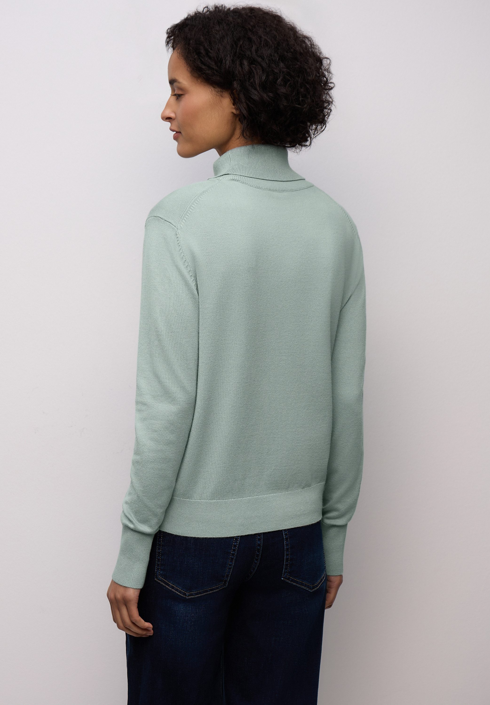 STREET ONE Rollkragenpullover mit Strick-Detail