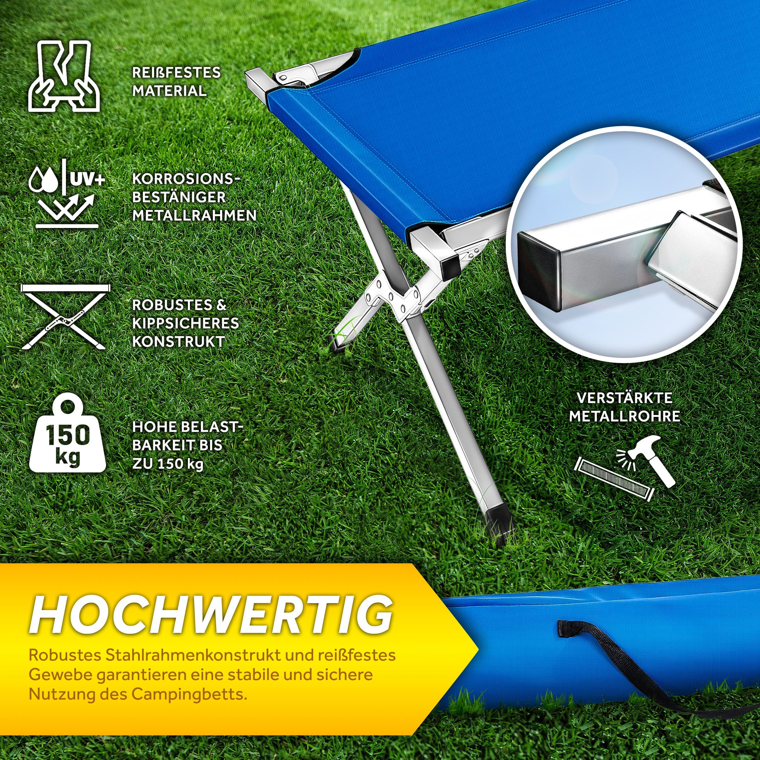 TRESKO Feldbett Feldbett Campingbett Bett Liege günstig online kaufen