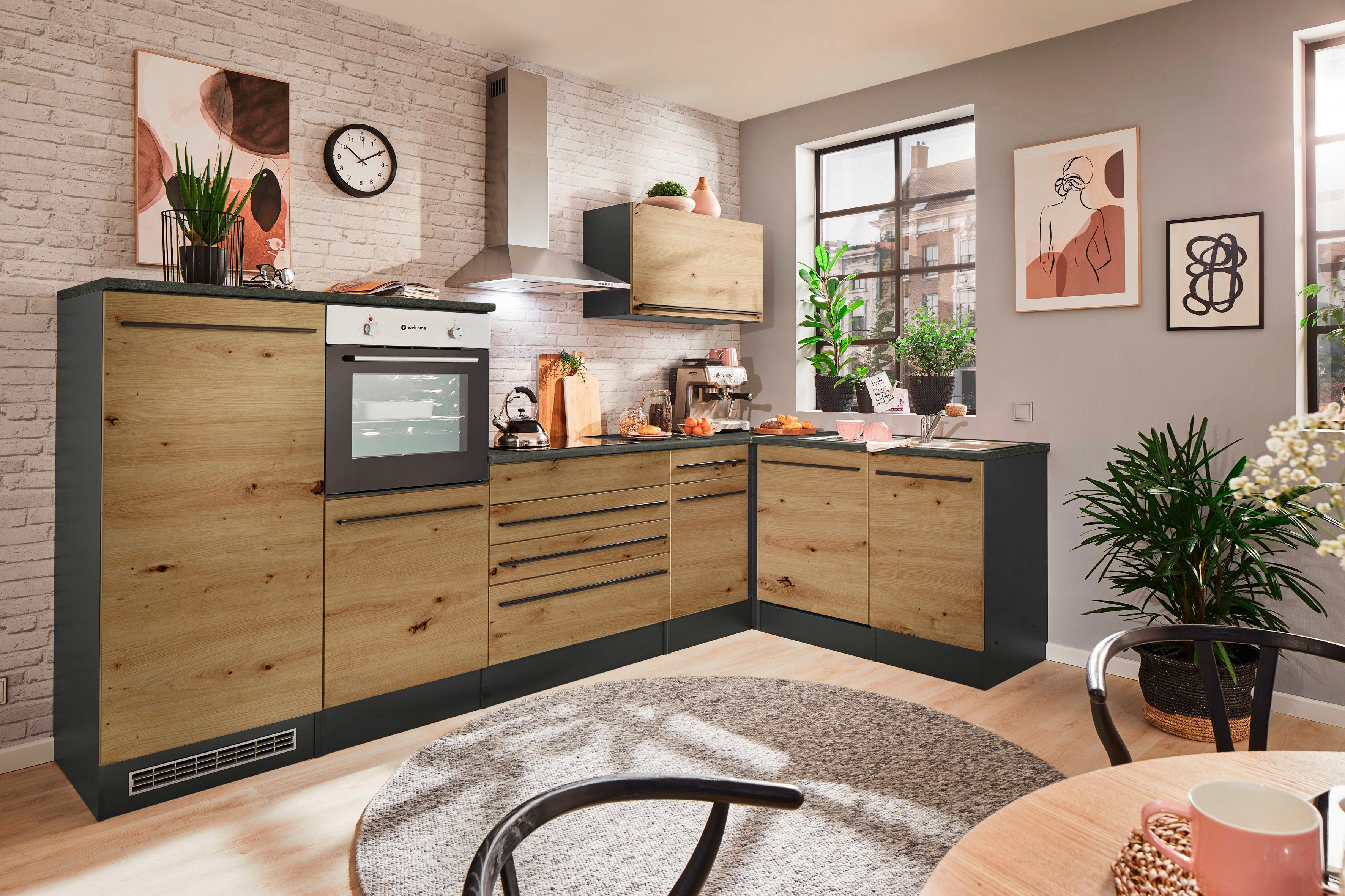 BASIC by Balculina Winkelküche Jazz, Stellbreite 320/175 cm, wahlweise mit E-Geräten