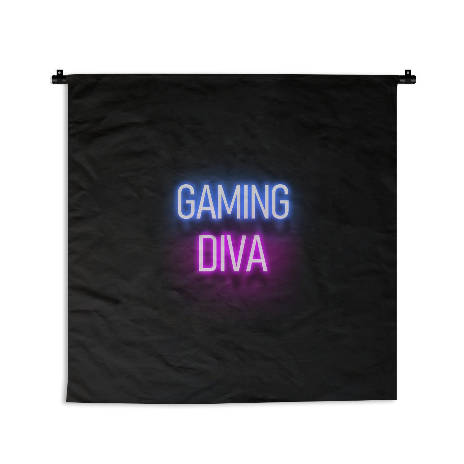 MuchoWow Wanddekoobjekt Gaming - Zitate - Neon - Gaming-Diva - Frauen, Wanddeko für Wohnzimmer, Schlafzimmer, Kleid, Wandbehang, Kinderzimmer
