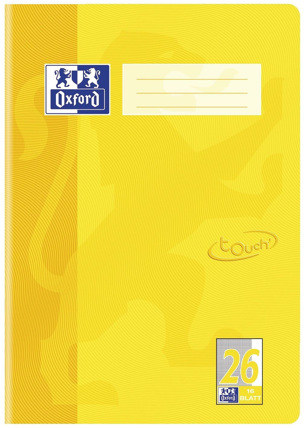 OXFORD Schulheft Oxford 400104443 Heft A4 / 16 Blatt Lineatur 26 Touch sonnengelb(T)