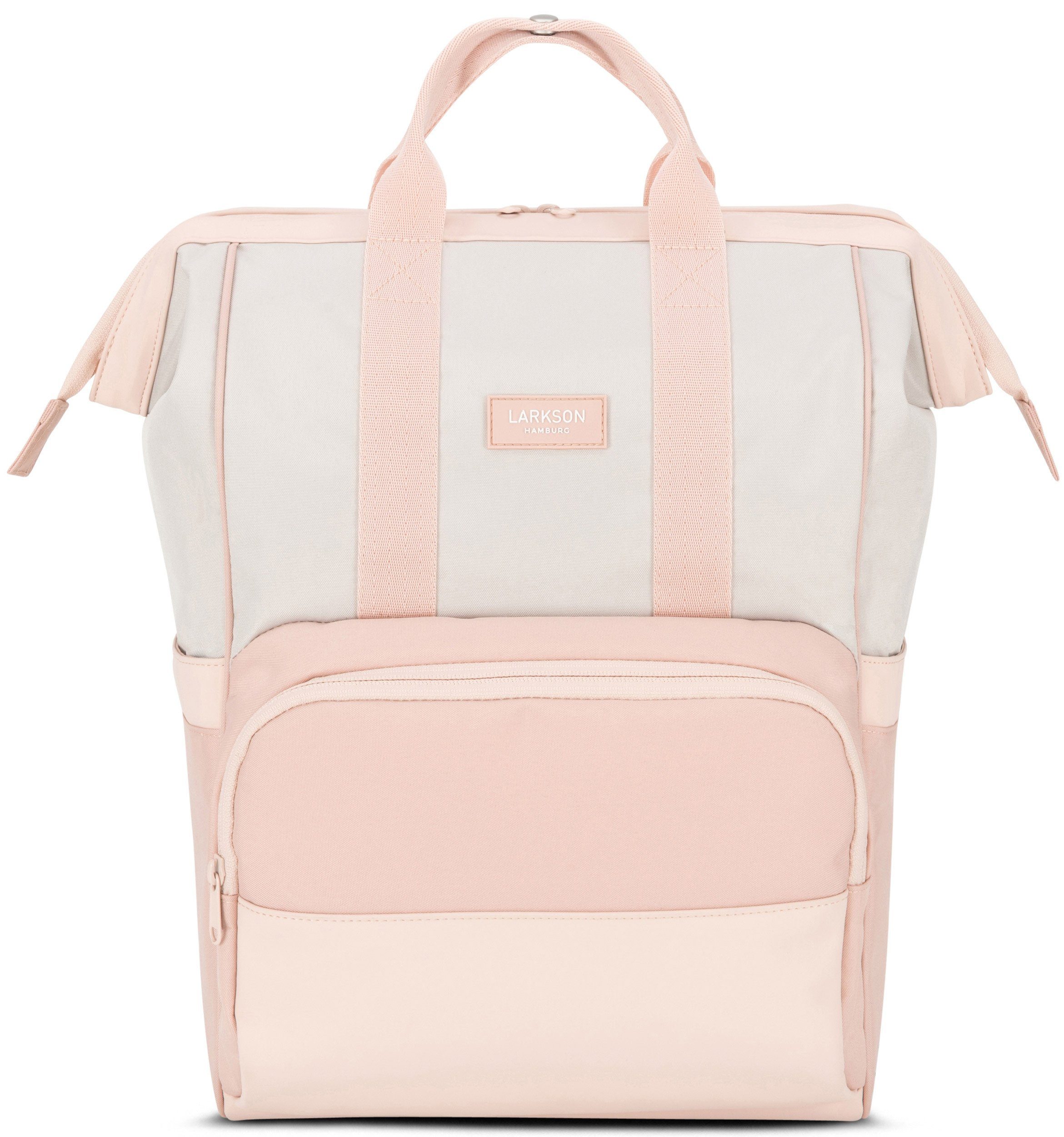 Wickelrucksack Laptopfach, Rosa Viel Wasserabweisend Cityrucksack LARKSON No 5 Stauraum, Damen,