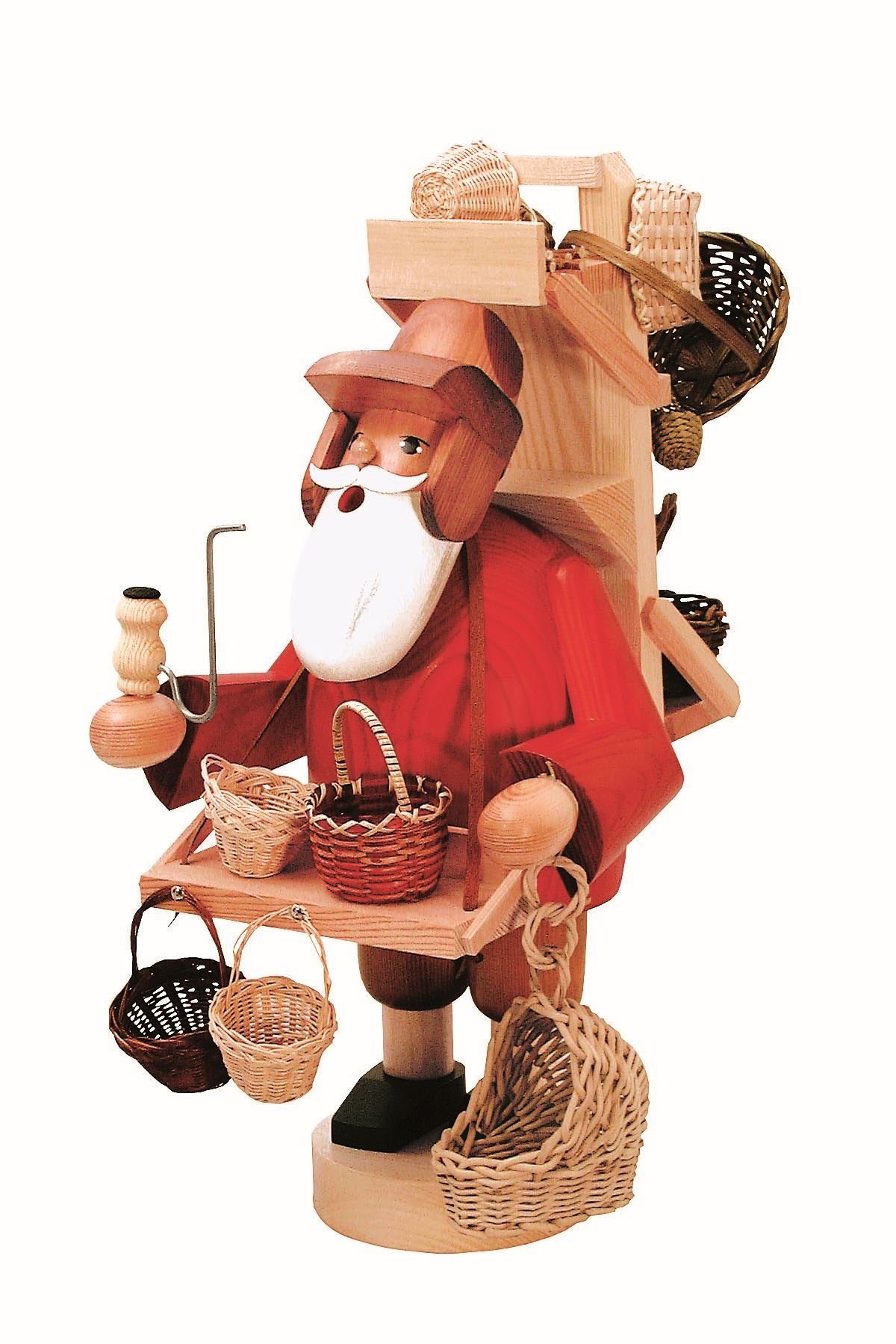 KWO Kunstgewerbe-Werkstätten Olbernhau GmbH Räuchermännchen Räuchermann Korbhändler groß BxTxH= 20x25x45cm NEU