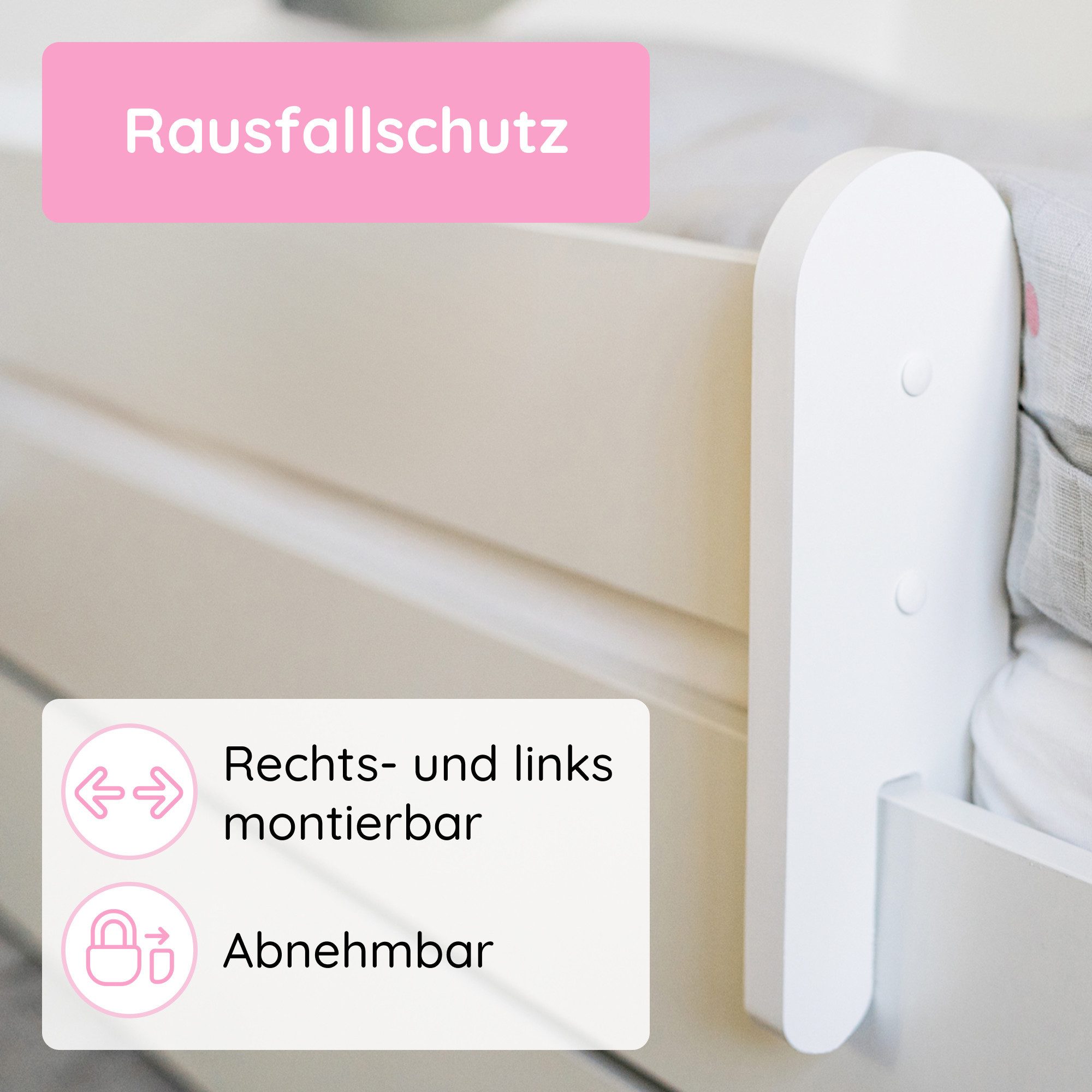 Kids Collective Kinderbett 70x140 / 80x160 cm Komplettset mit Matratze & Schublade (Bett für Jungen und Mädchen, Einzelbett für Kinder von 2 - 10 Jahren), komplettes Set mit Prinzessin Motiv für Jungen und Mädchen 70x140 cm