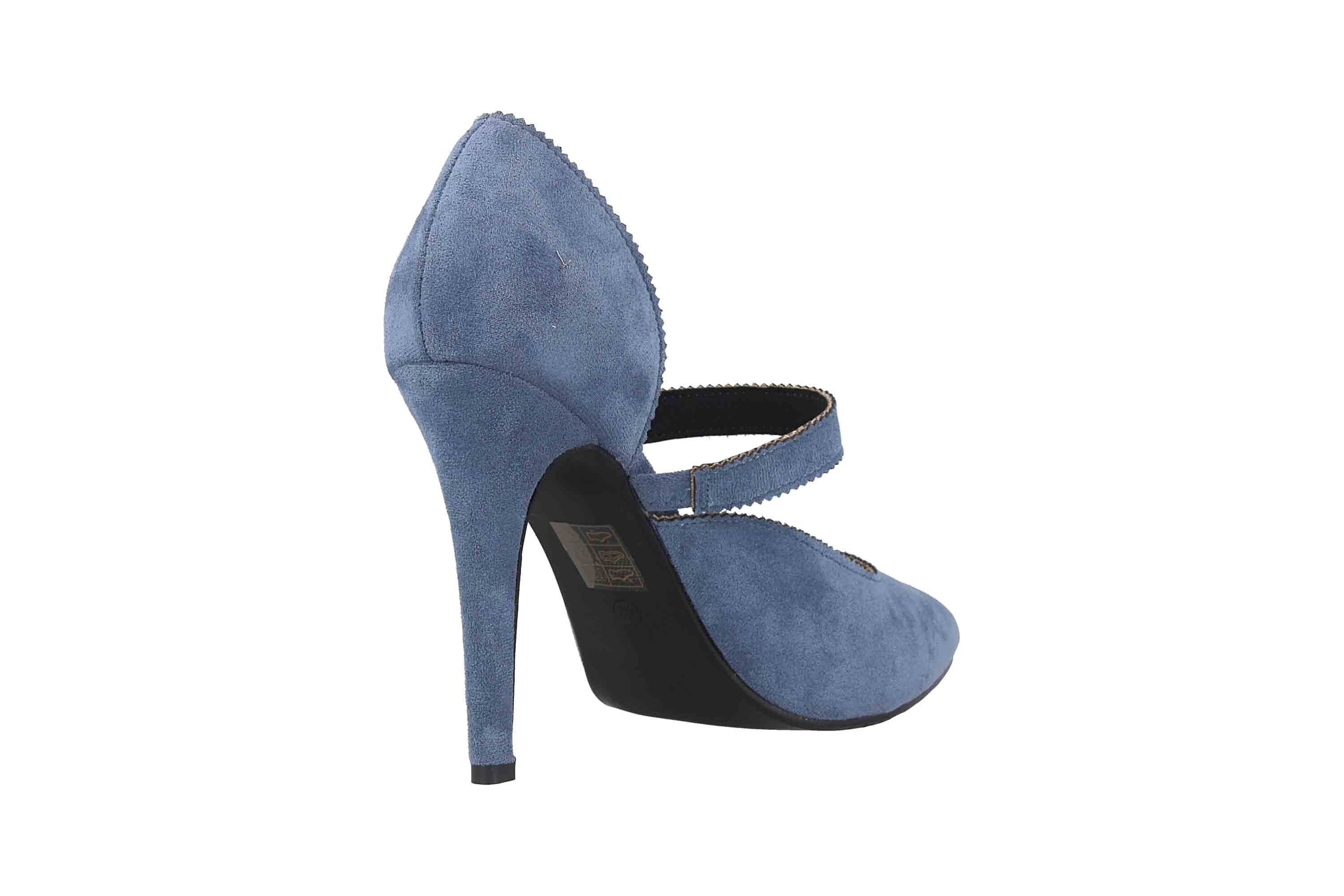 Andres Machado AM5533 Ante Azul Pumps