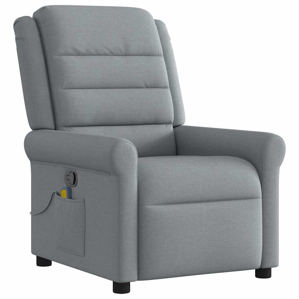 vidaXL Sessel Massagesessel Hellgrau Stoff (1-St) günstig online kaufen