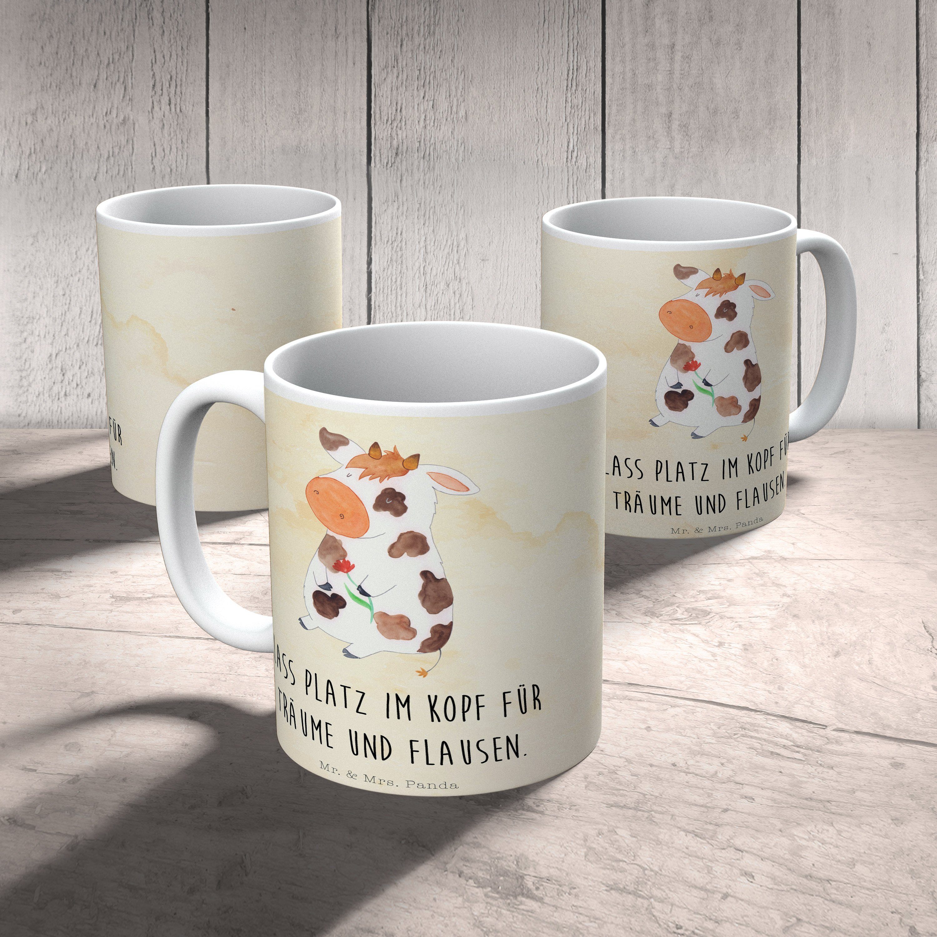 - - Kühe, Keramik Tasse Mrs. & Sprüche, Tasse Panda Mr. Geschenk, Motivtion, Vintage Kuh Tasse, Kaff,