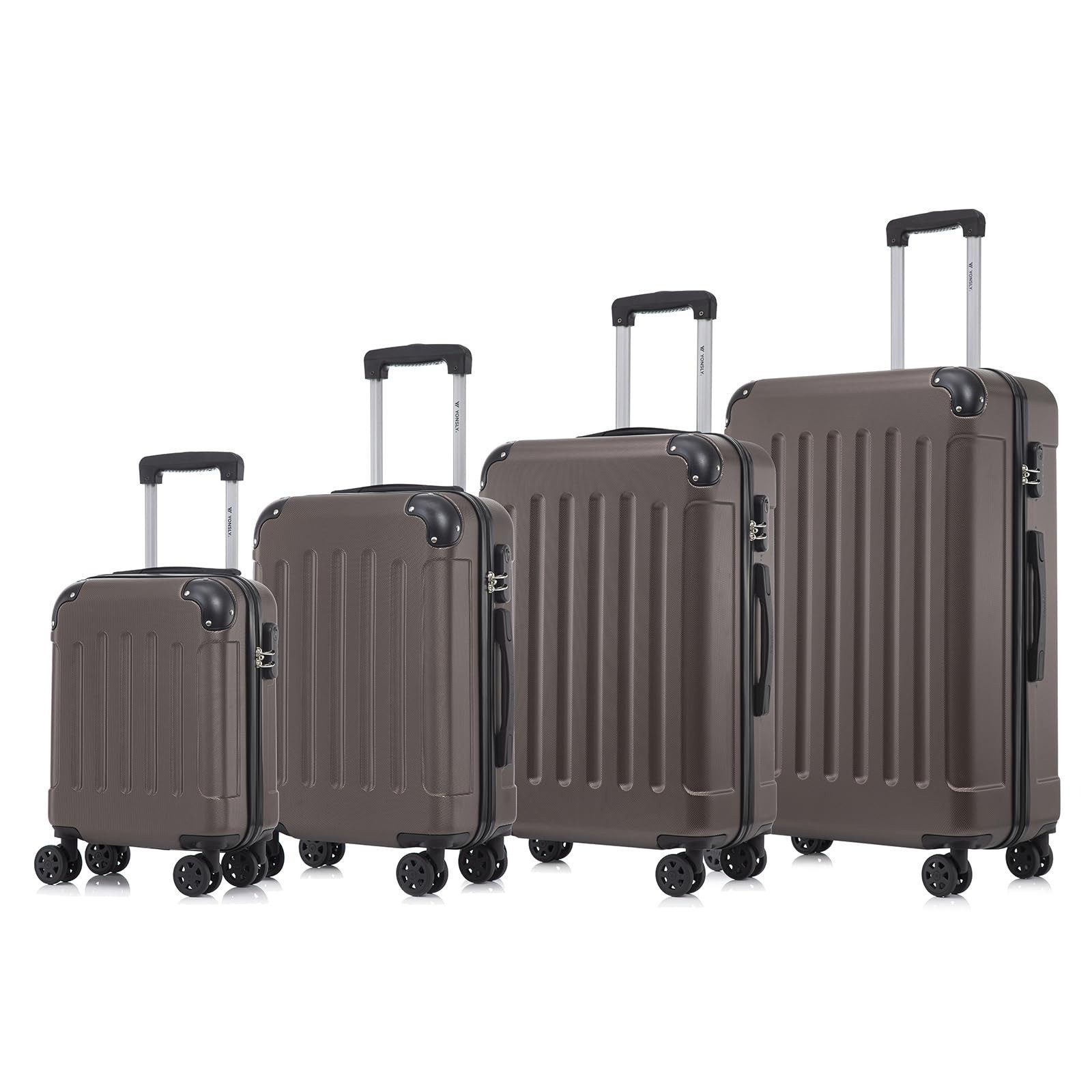 yonsly Kofferset Kofferset Hartschalen Reisekoffer mit 360° Rollen, ABS Mat günstig online kaufen