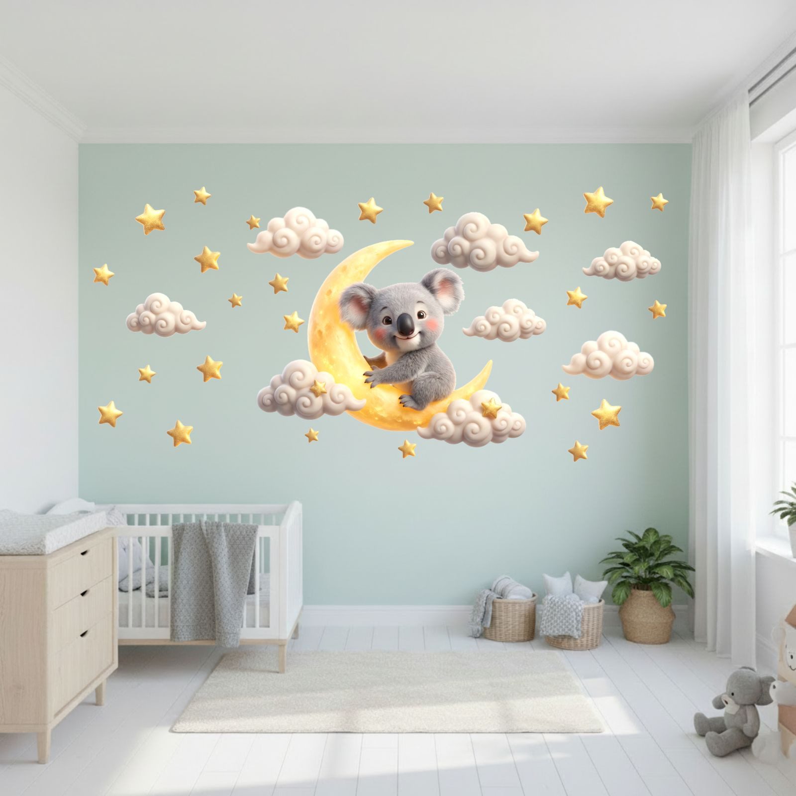 nikima Wandtattoo 271 Wandtattoo Mond mit Koala