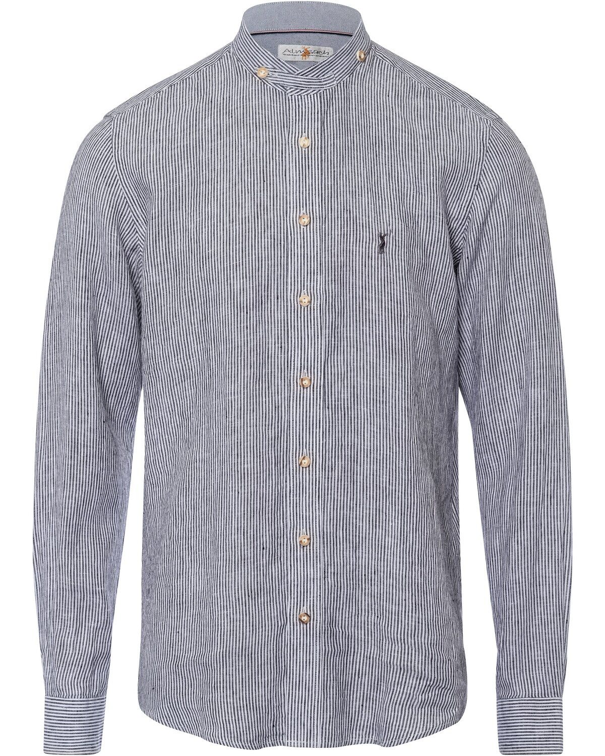 Almsach Trachtenhemd Slim Fit Stehkragenhemd
