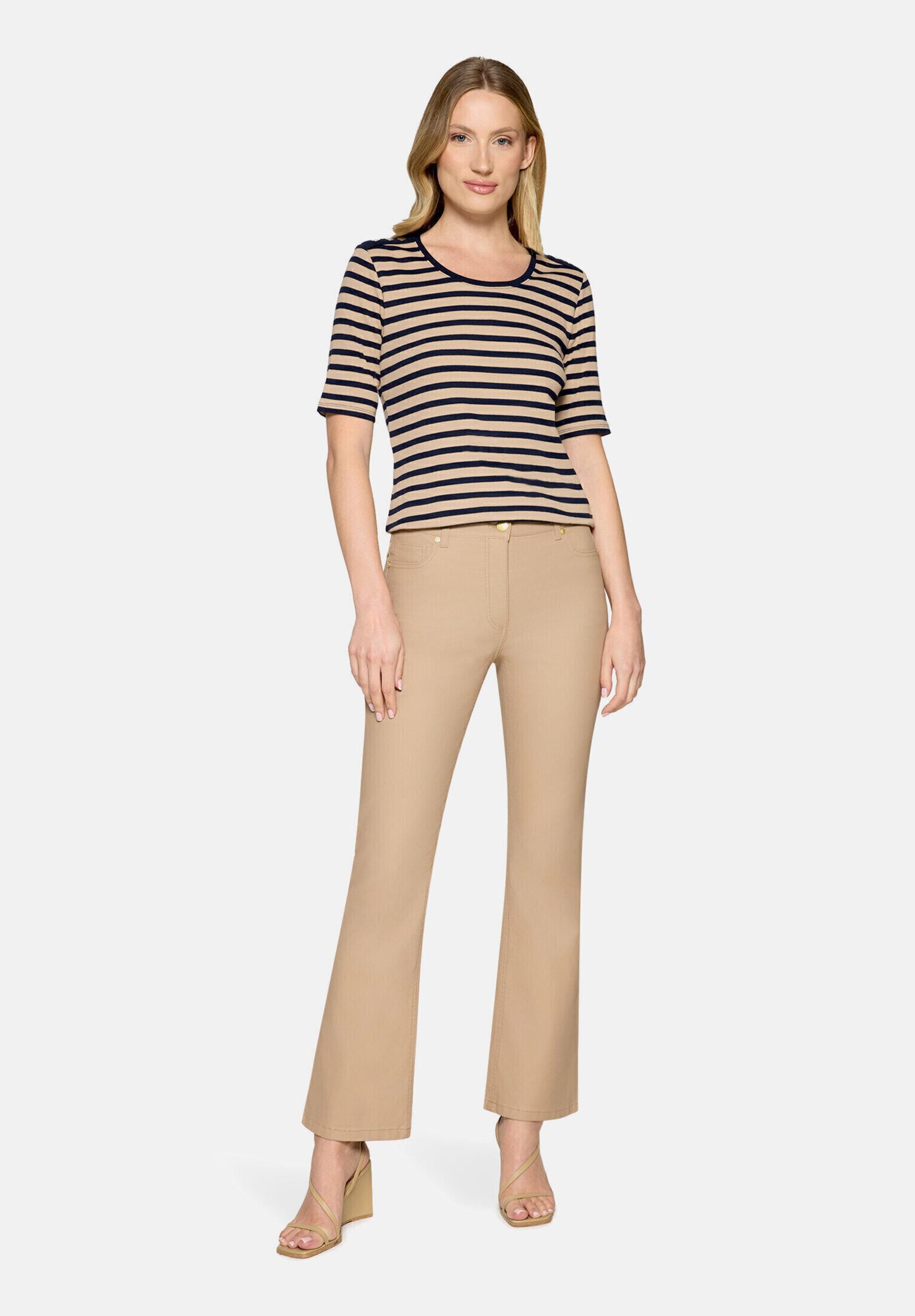 Betty Barclay Kurzarmshirt Damen mit Rippenstruktur (1-tlg)