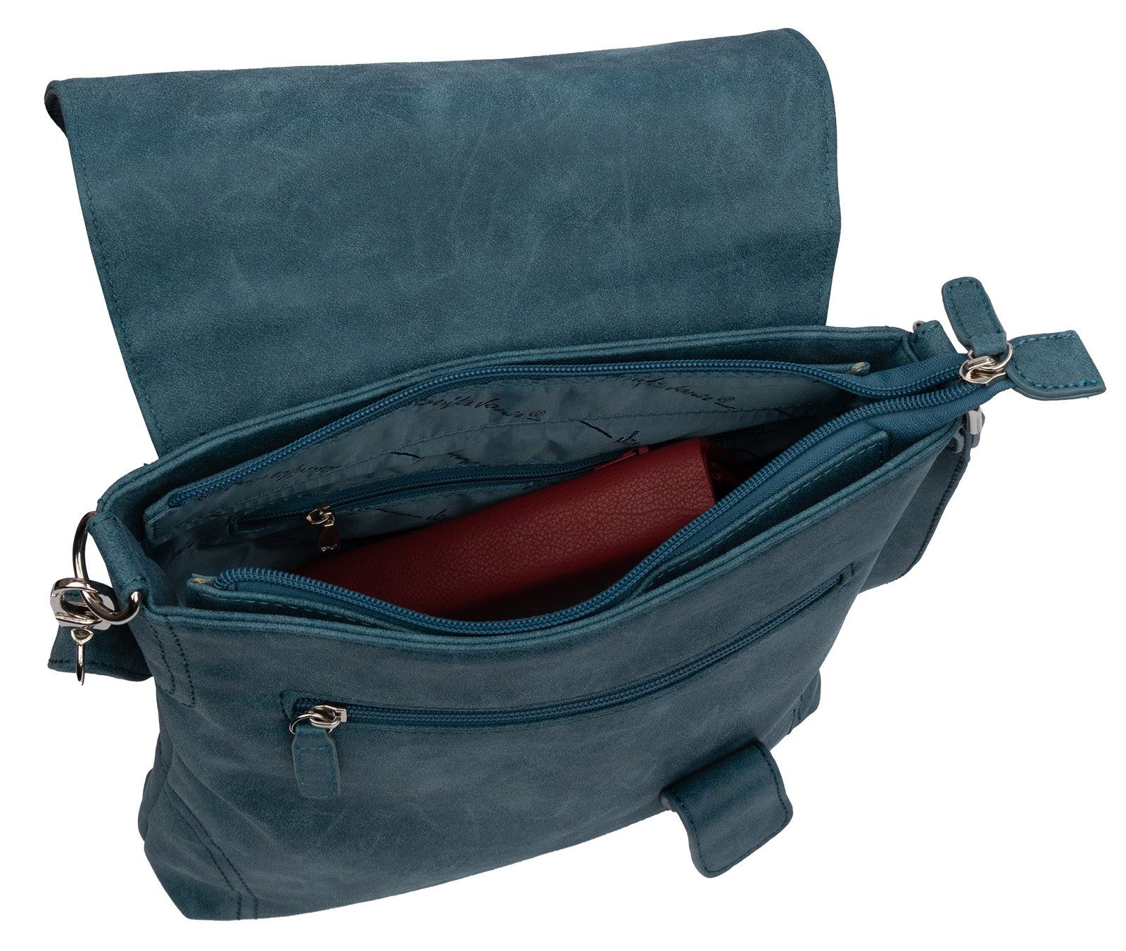 BAG STREET tragbar als Umhängetasche Schlüsseltasche Bag T0104, Umhängetasche Schultertasche Handtasche Street Damentasche BLAU Schultertasche