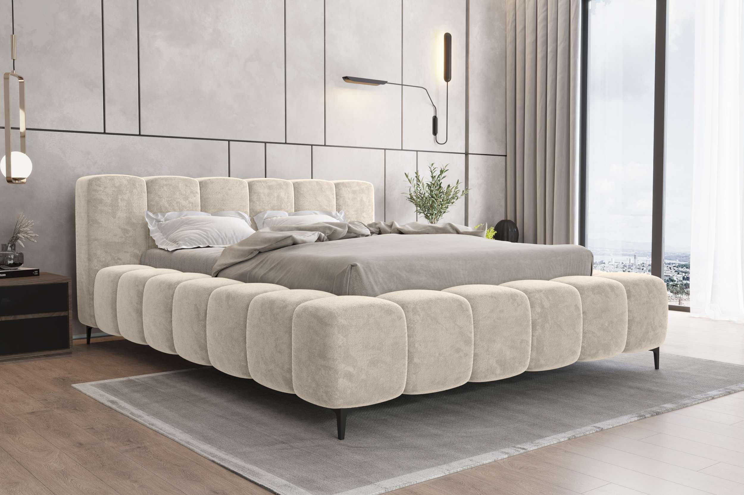 99rooms Polsterbett Cozy (Schlafzimmerbett, Bett), 140/160/180x200 günstig online kaufen