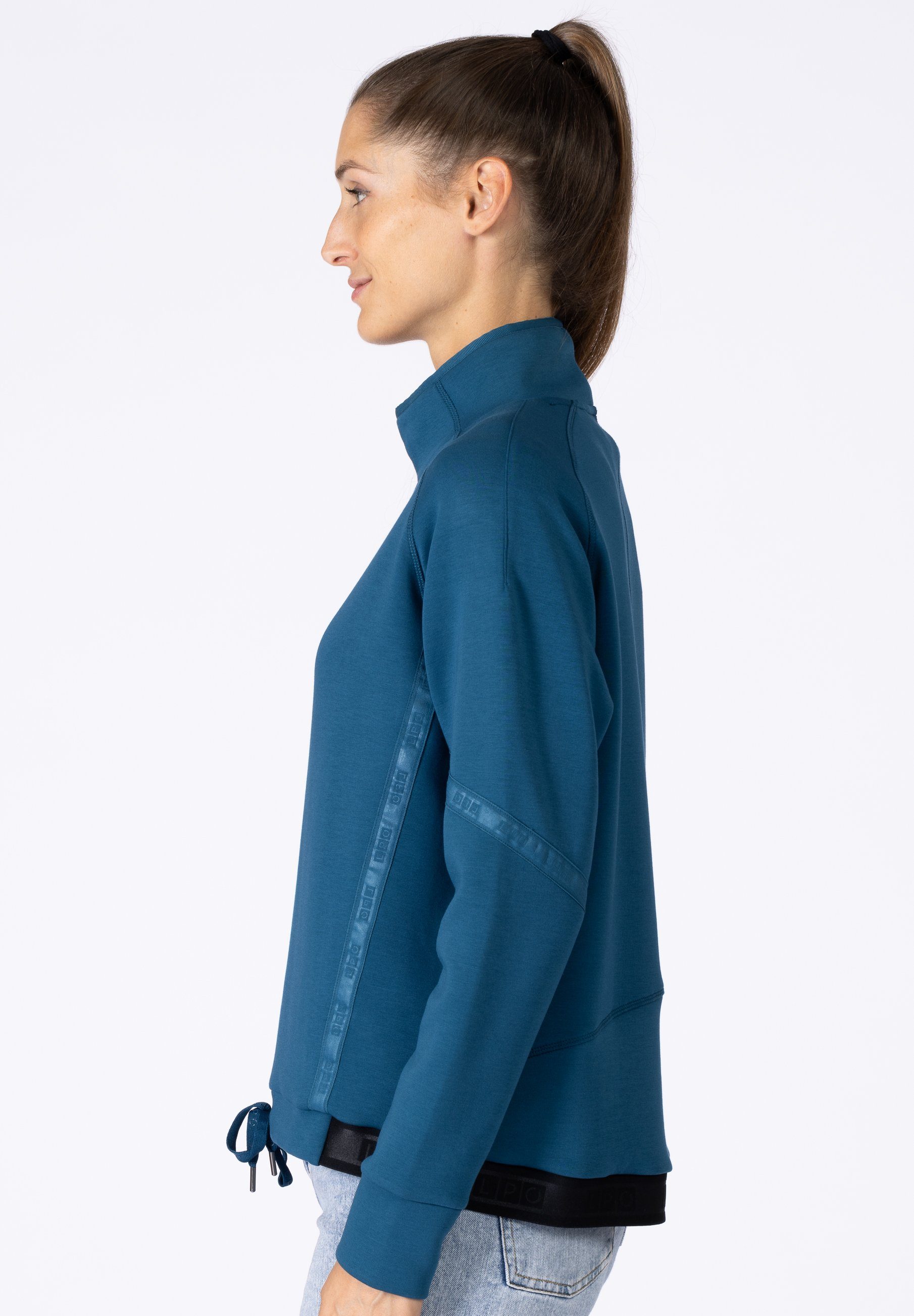 DEPROC Active Sweatshirt JETTE CS WOMEN Sweatshirt vorne etwas kürzer Korde günstig online kaufen