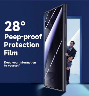 Protectorking Schutzfolie 1x Blickschutz 9H Panzerglas für iPhone 11 Pro Max 3D KLAR PRIVACY, (1-Stück), echtes Tempered 9H Panzerhartglas Privacy ANTI-SPY