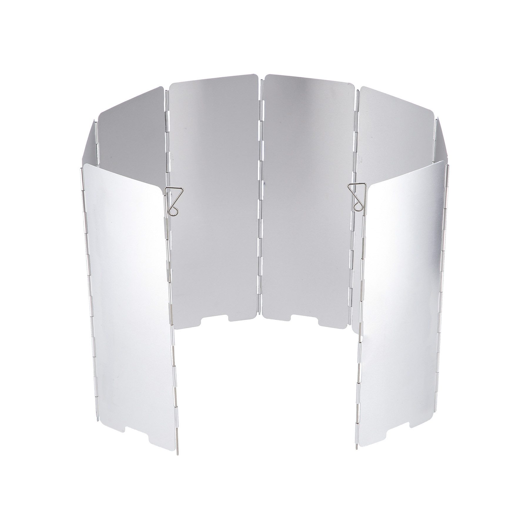 NILS CAMP Grill-Windschutz NC1745 Camping Windschutz für Campingkocher Aluminium 8 Paneele (Packung)