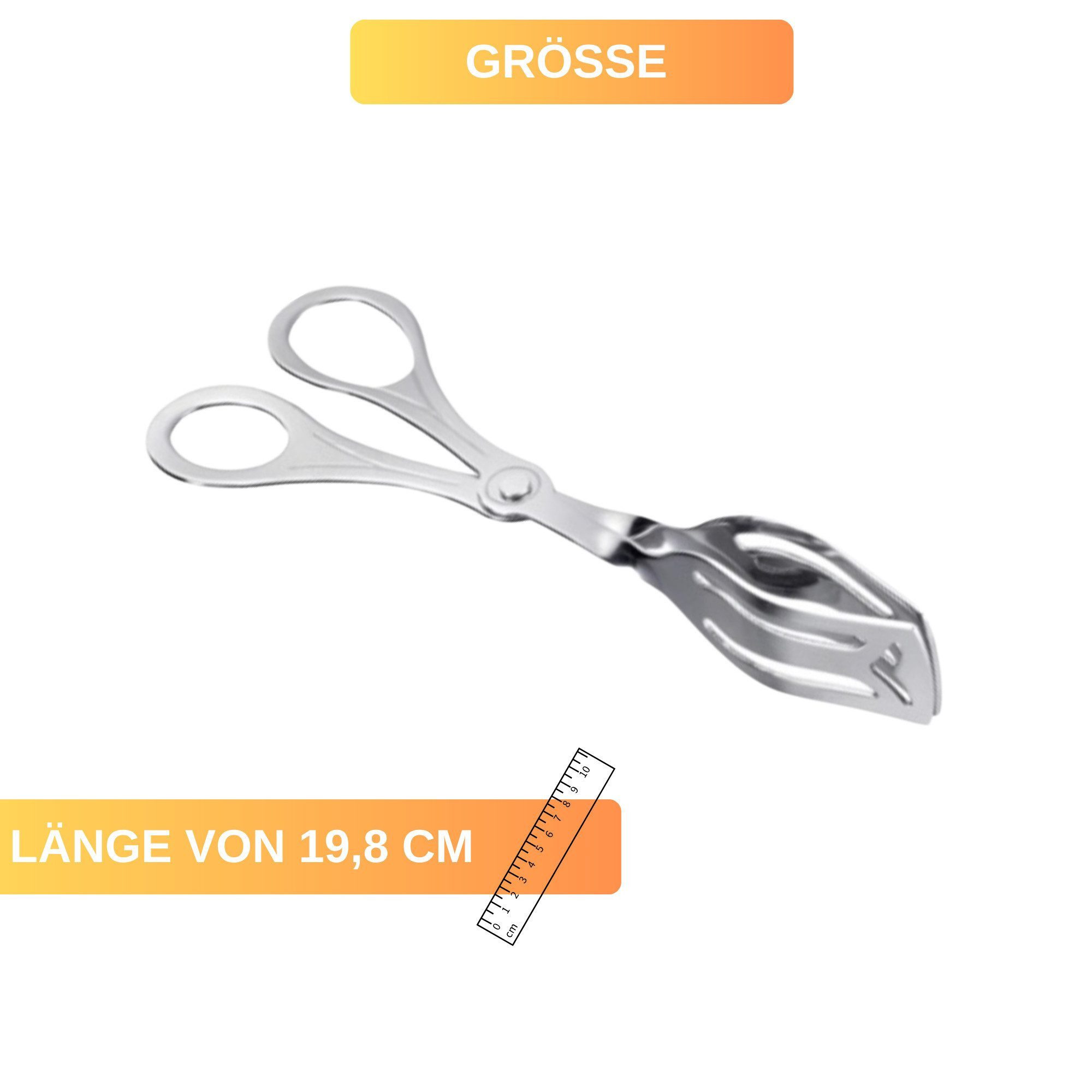Thiru Servierzange - Gebäckzange - Küchenzange - 19,8 cm lang - perfekt für Buffets – Bild 5 von 5