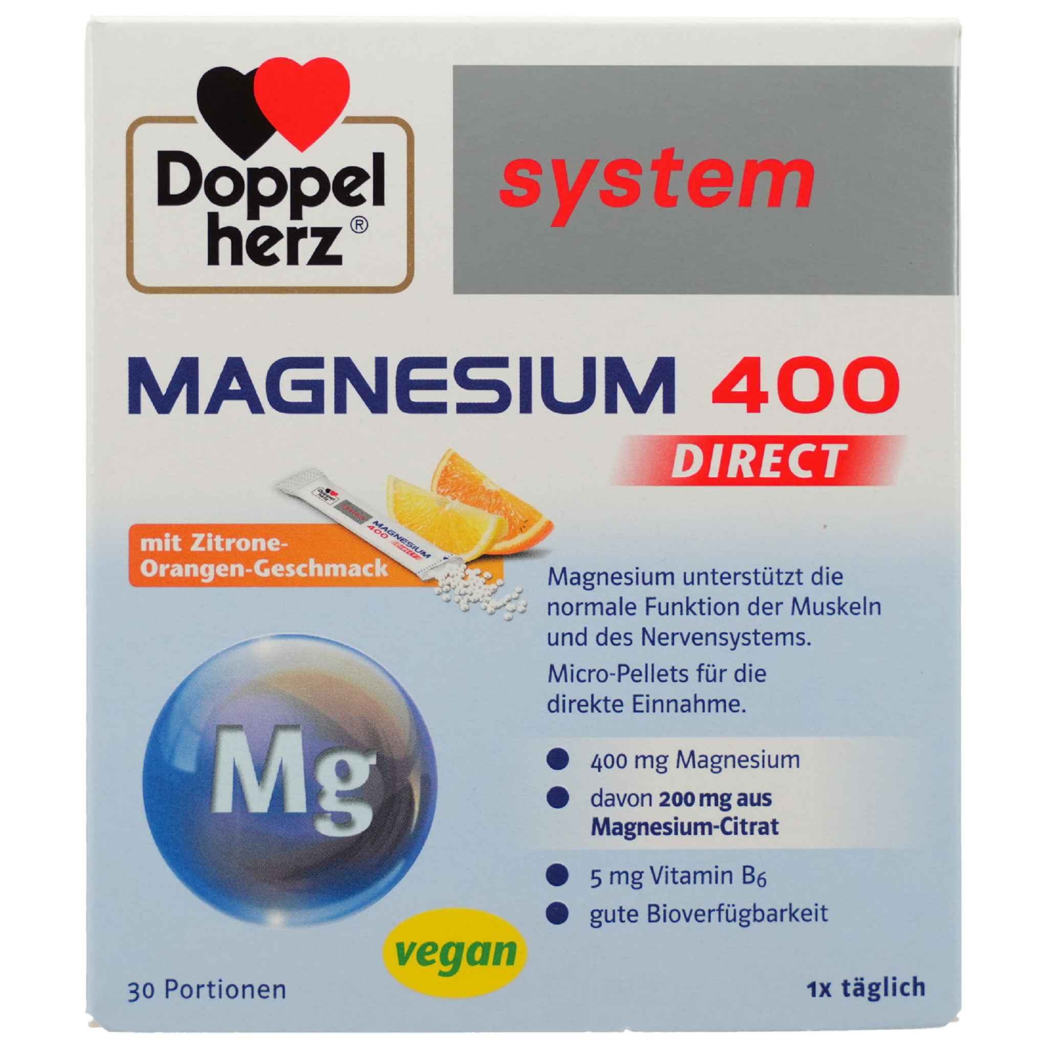 Doppelherz DOPPELHERZ Magnesium 400 DIRECT system Pellets Beutel