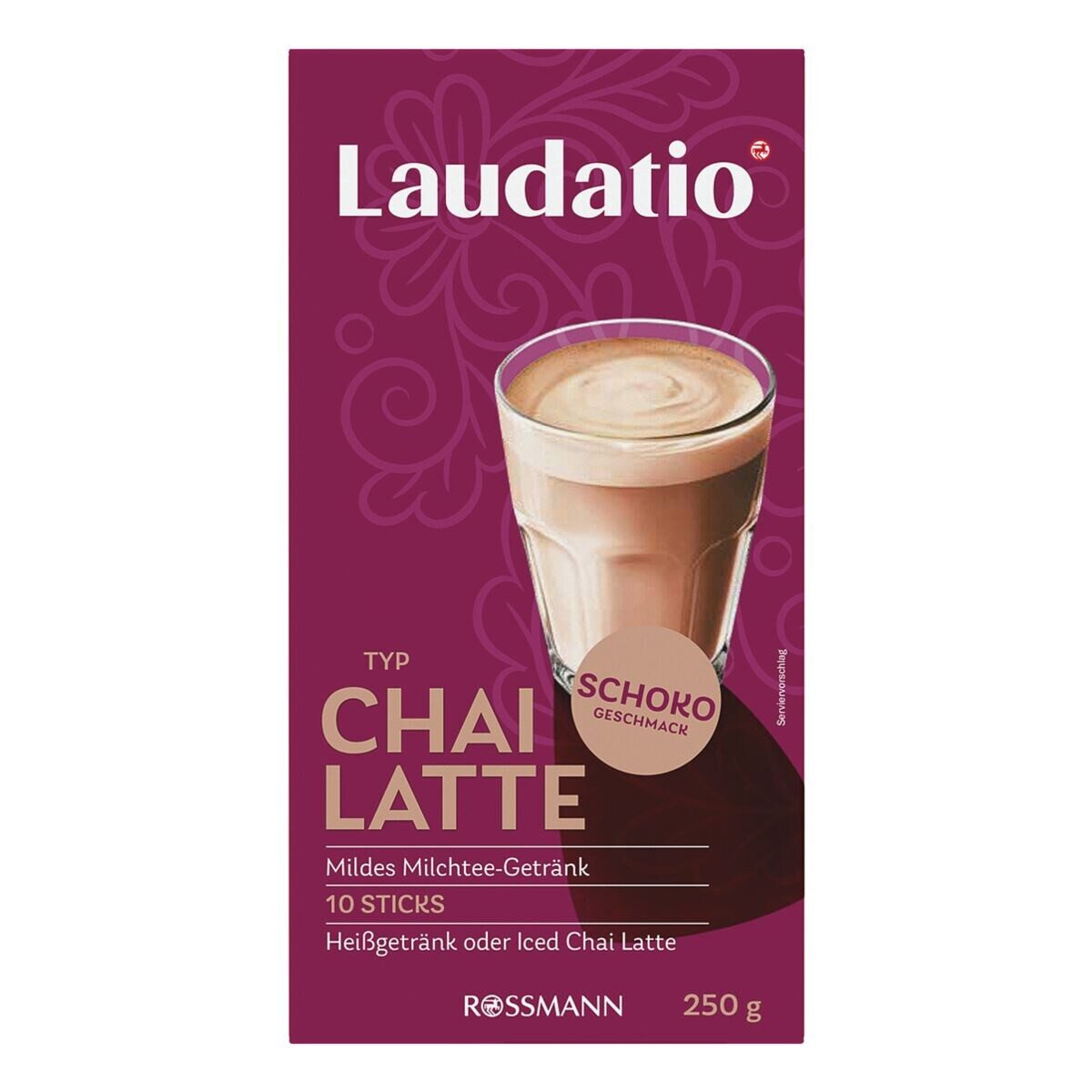 LAUDATIO Tee Chai Latte - Schoko, Milchtee-Getränk, 10x 25 g Getränkepulversticks