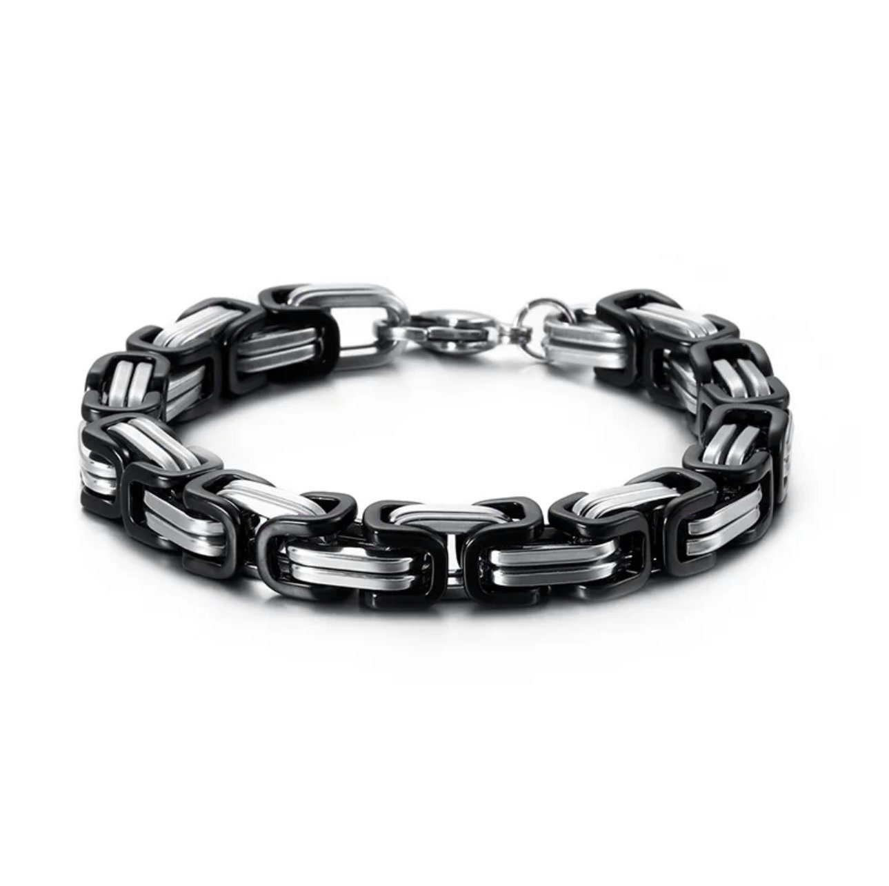 Königsarmband Armkette Edelstahl Herrenarmband Biker/Panzer Breite 8mm