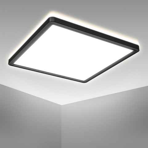 B.K.Licht LED Deckenleuchte BK_DP1330 LED Panel-Deckenlampe, mit Backlight, 18 Watt, 293x293x28mm, LED fest integriert, Neutralweiß, Ultra Flach, 4.000K Neutralweißes Licht, 2.400 Lm
