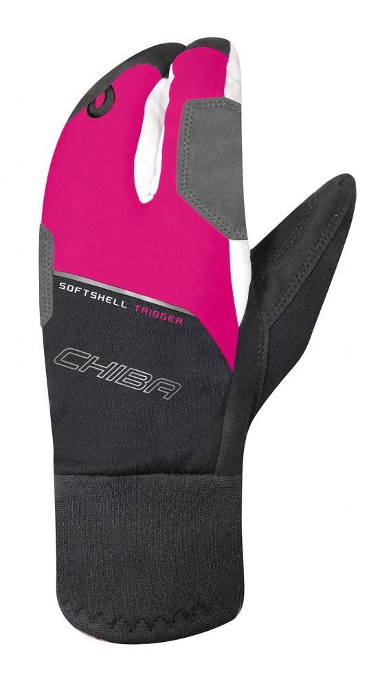 Fahrradhandschuhe CHIBA Softshell Trigger - Radhandschuhe Lobster-Style, winddicht, atmu