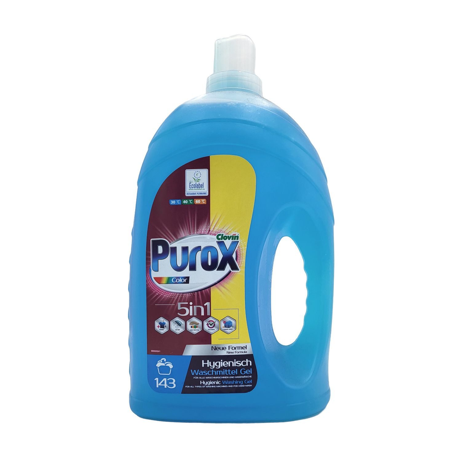 Purox 4,3L 143WL Color Waschmittel farbige Buntwäsche waschen Gel Colorwaschmittel