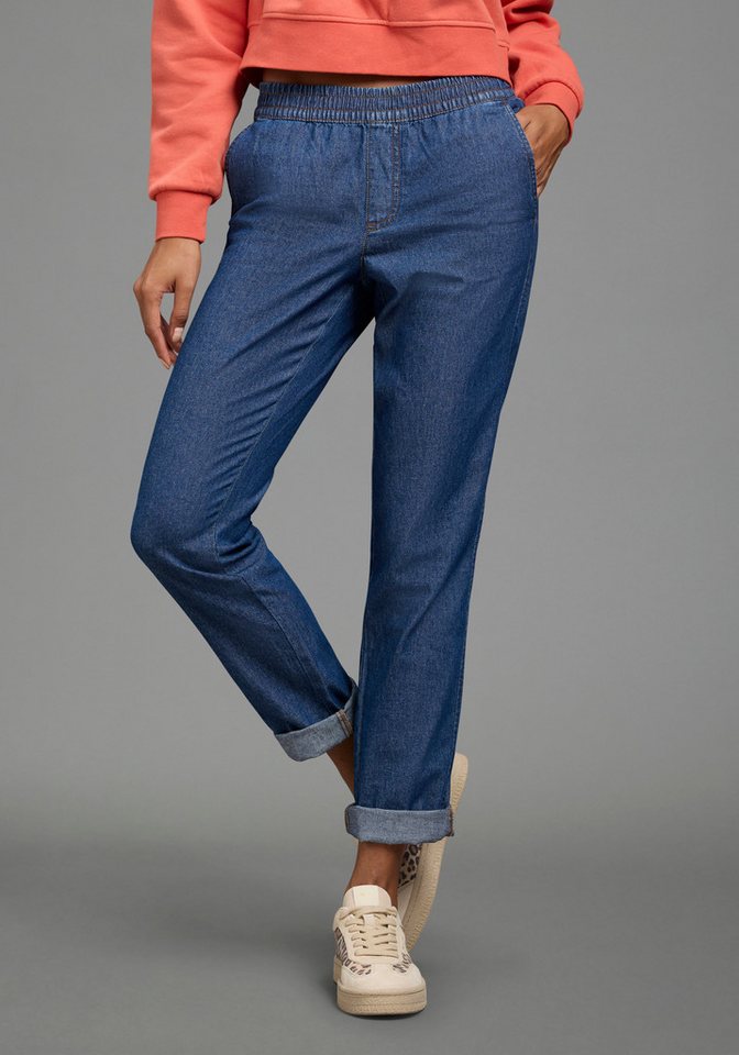 Arizona Relax-fit-Jeans mit Schlupfbund mit geradem Beinverlauf, normale Leibhöhe, aus Baumwolle