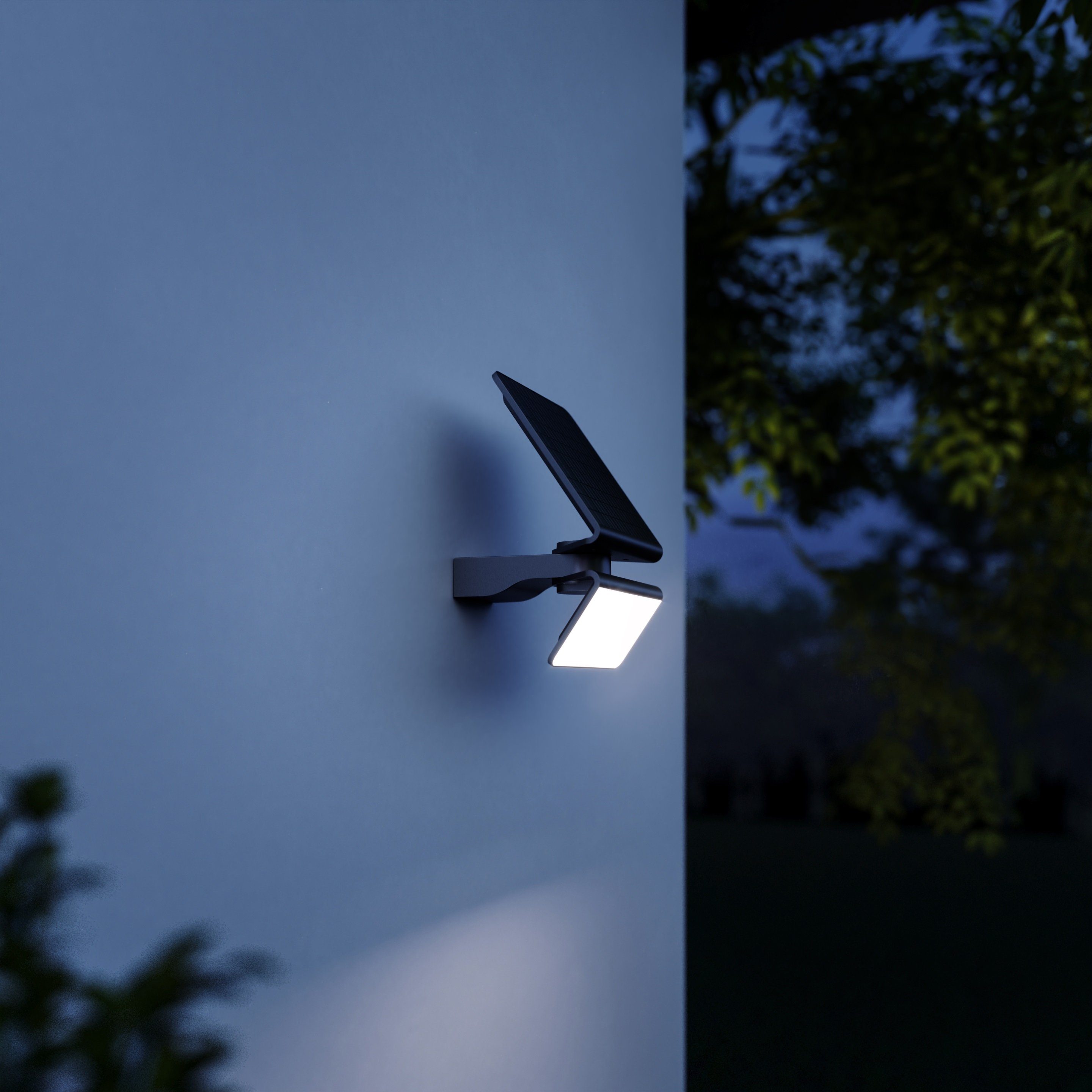 steinel LED Solarleuchte XSolar L-S, LED fest integriert, warmweiß, netzunabhängig, 140° Bewegungsmelder, Grundlichtfunktion