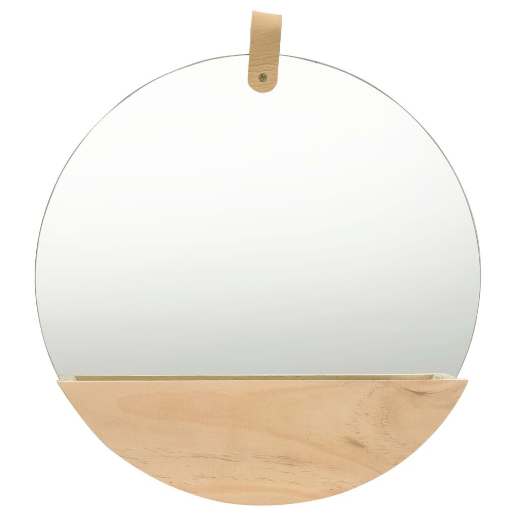 vidaXL Spiegel Wandspiegel Kiefer Massivholz 35 cm (1-St)