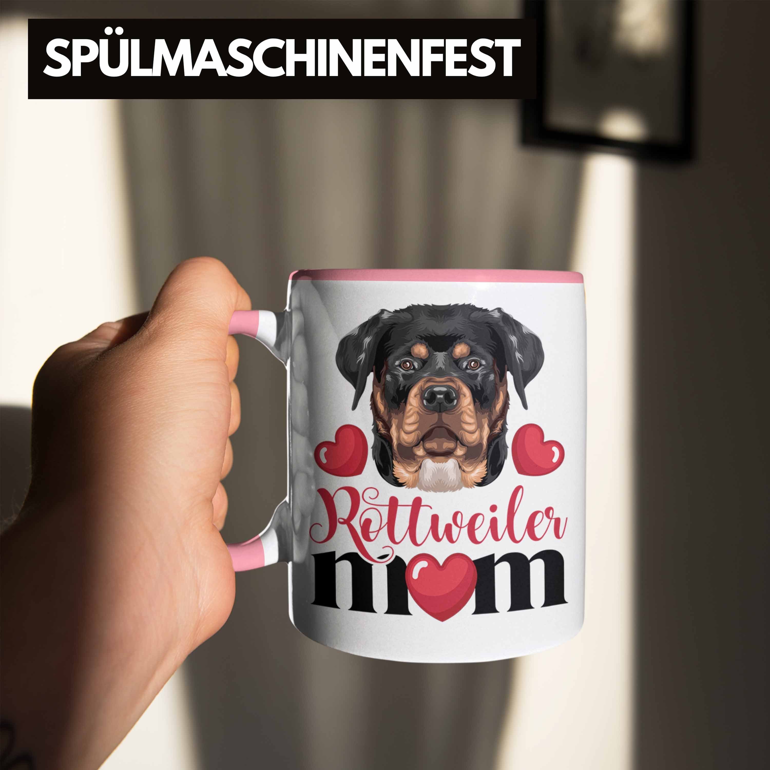 Geschenkid Trendation Mama Geschenk Rottweiler Rosa Spruch Lustiger Tasse Besitzer Tasse Mom