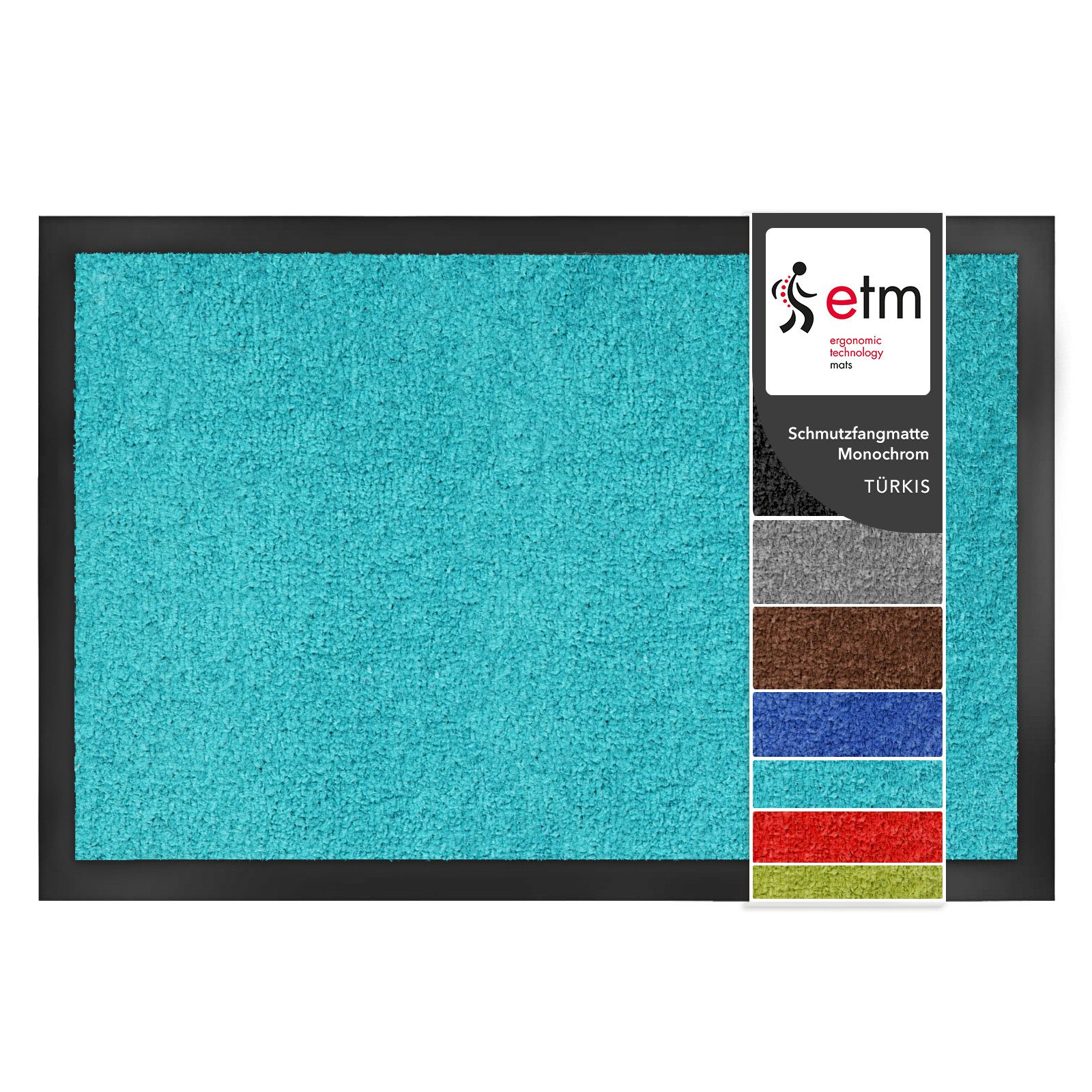Floordirekt Fußmatte Monochrom, Rutschfeste Schmutzfangmatte Indoor, 30°C M günstig online kaufen