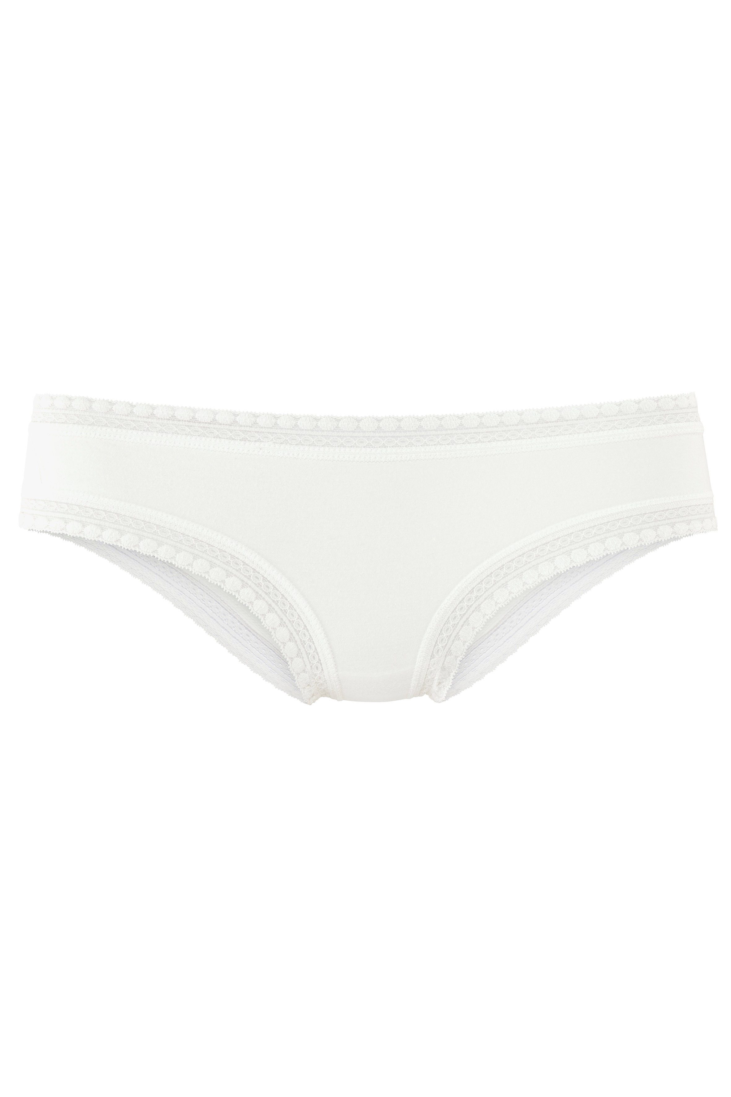 LASCANA Brasilslip (3er-Set) aus elastischer Baumwolle mit weicher Spitze
