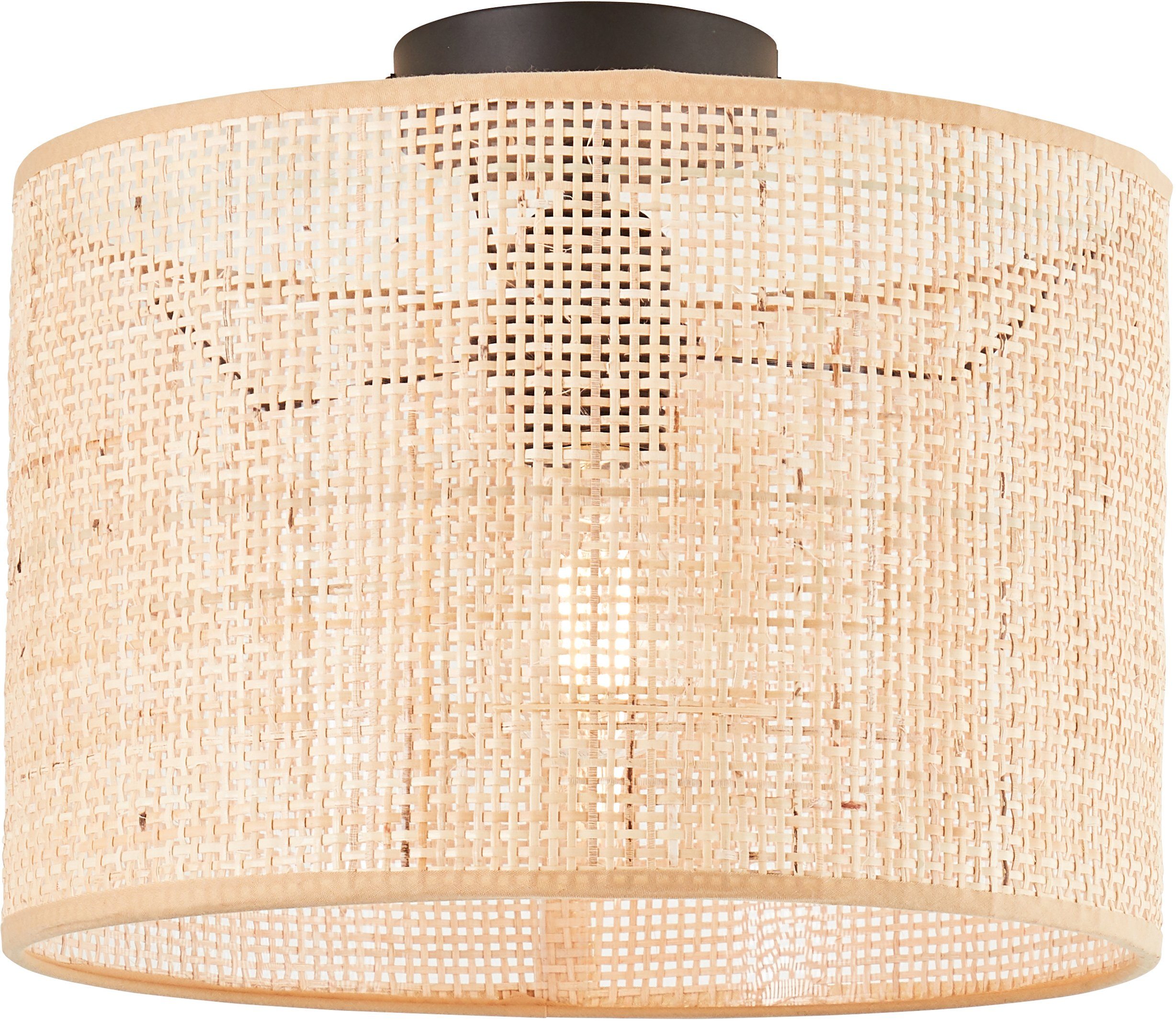 my home Deckenleuchte Lianna, ohne Leuchtmittel, E27, max. 40W, Rattangefle günstig online kaufen