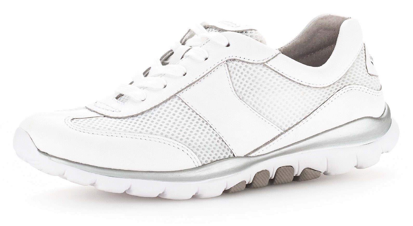 Gabor Rollingsoft Sneaker mit sportlichem Mesheinsatz, Freizeitschuh, Halbschuh, Schnürschuh