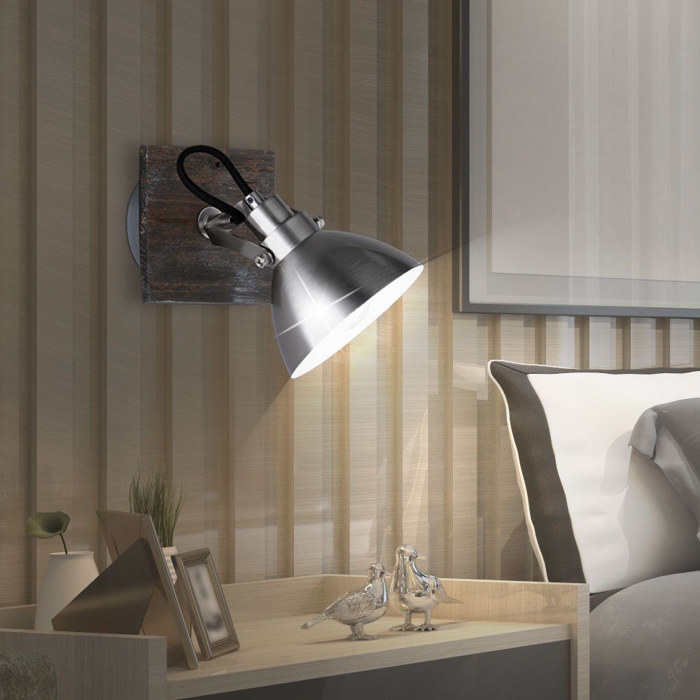 TRIO nicht Lampe Zimmer Design Leuchten Wandleuchte, Wohn Lese Holz Beleuchtung inklusive, Wand Leuchte Arbeits Leuchtmittel