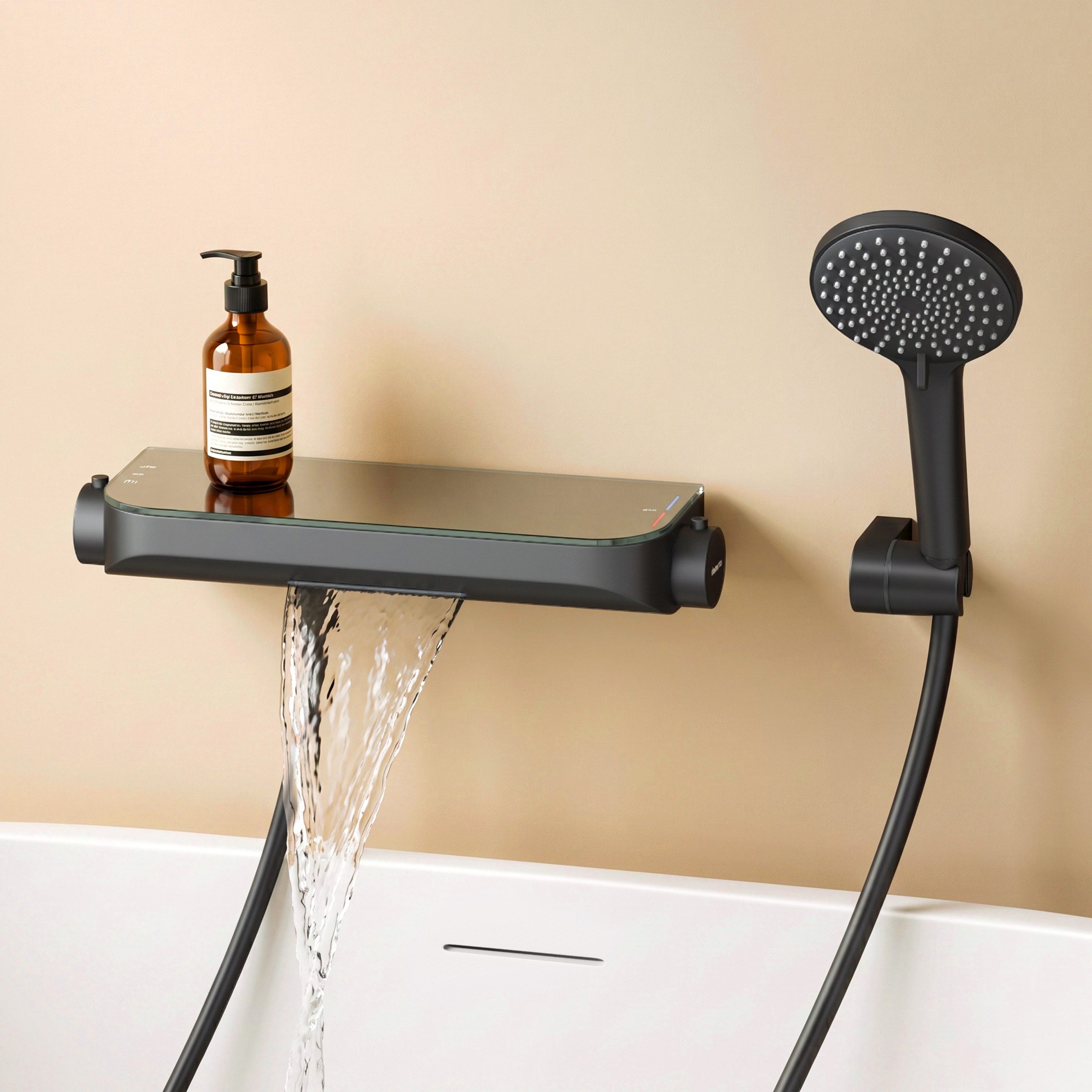 doporro Wannenarmatur Badewannenarmatur mit Handbrause Armatur mit Dusche Oryntex-03