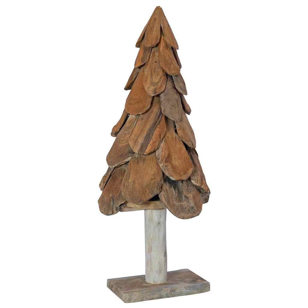 vidaXL Künstlicher Weihnachtsbaum Weihnachtsbaum mit Ständer Braun 90 cm Massivholz