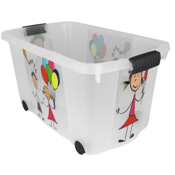 Koopman Aufbewahrungsbox Multibox Rollen Kunststoff Farbwahl Aufbewahrungskiste Spielzeugkiste, Aufbewahrungs-Box Lagerbox Aufbewahrung Box Kiste Staubox